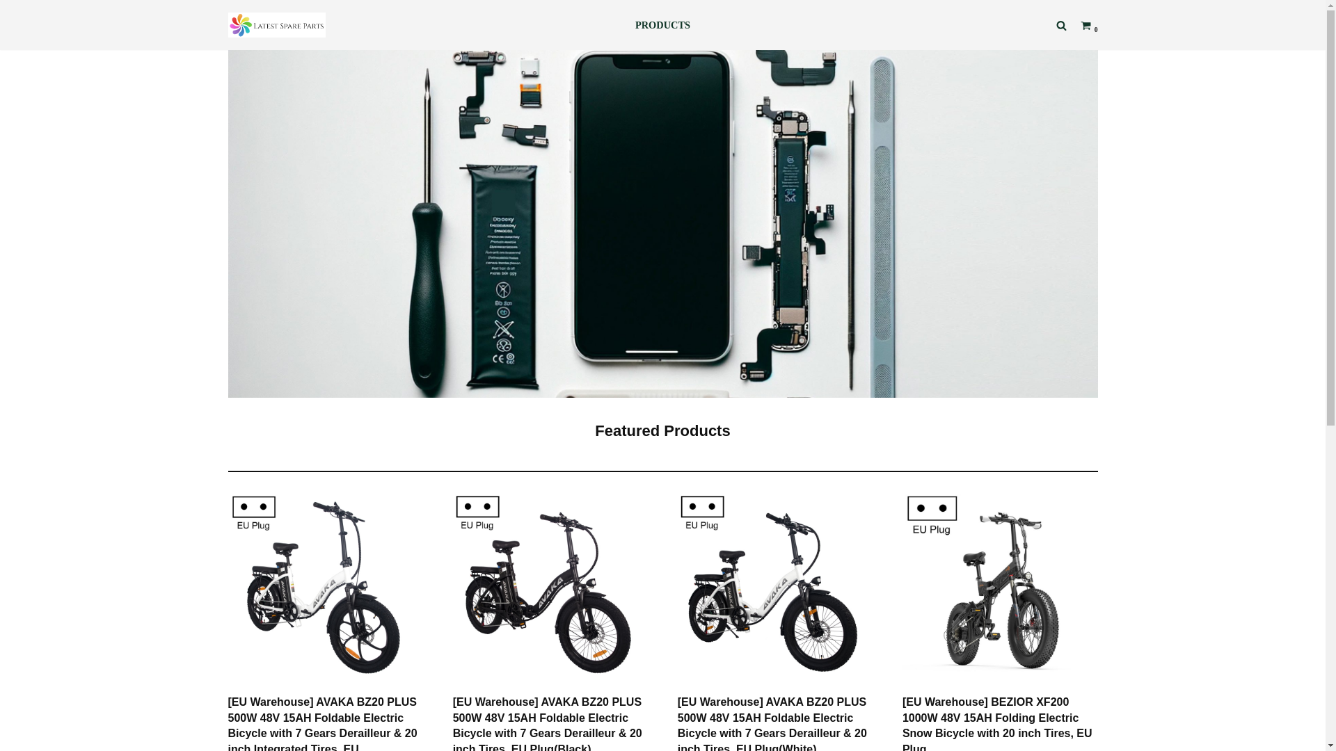 website screenshot of https://latestspareparts.com/