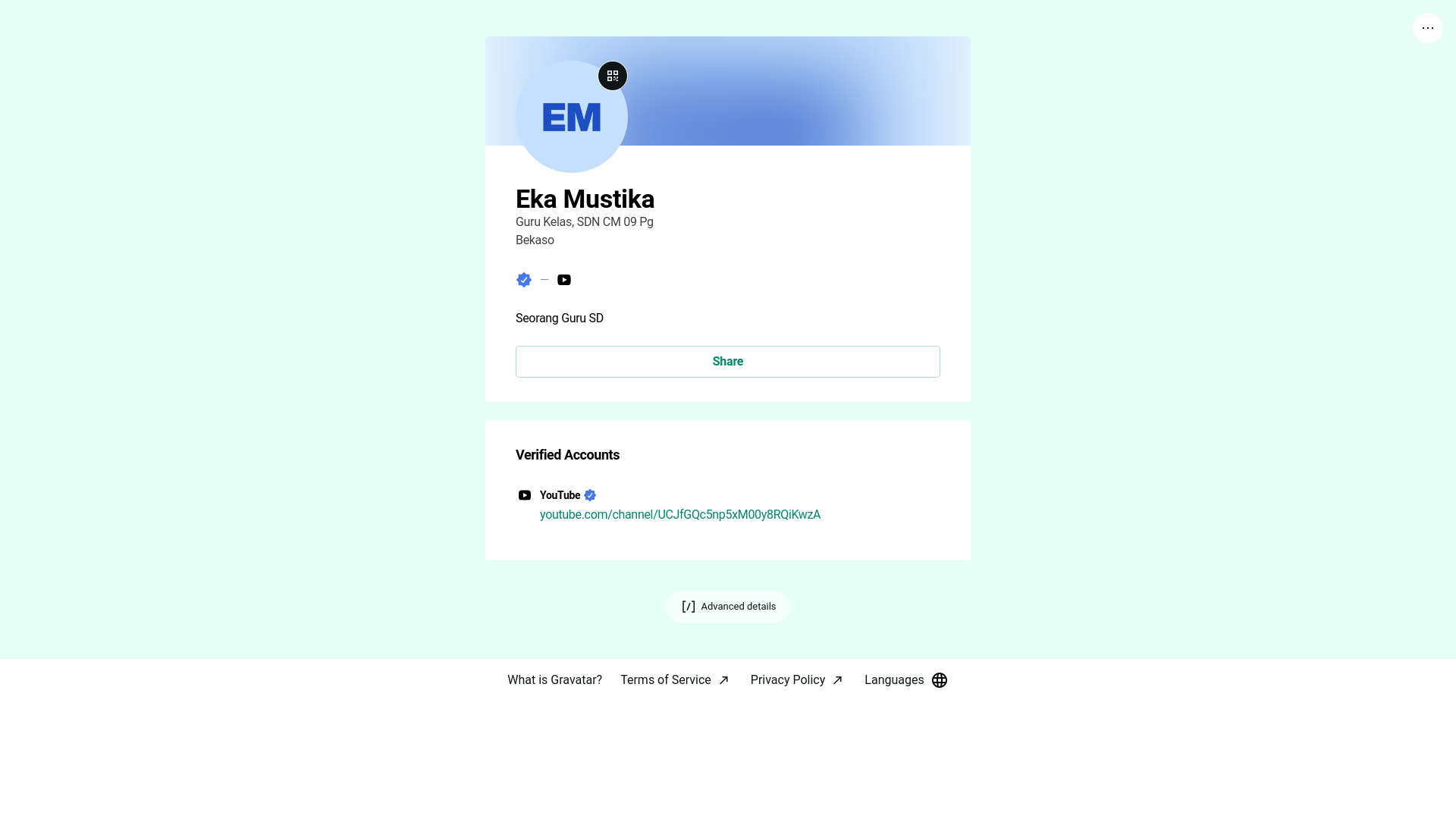 website screenshot of https://ekamustika.link/