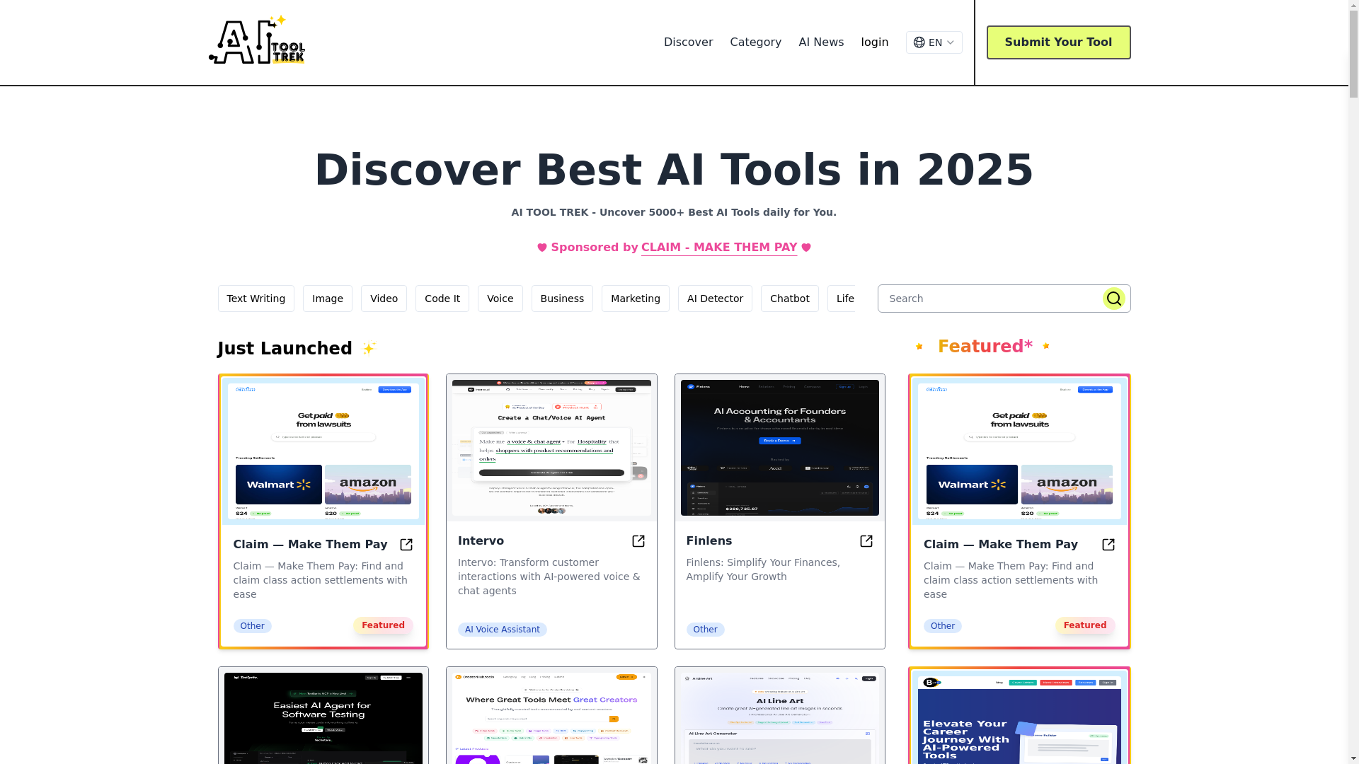 website screenshot of https://ai-tools-nav.pages.dev/
