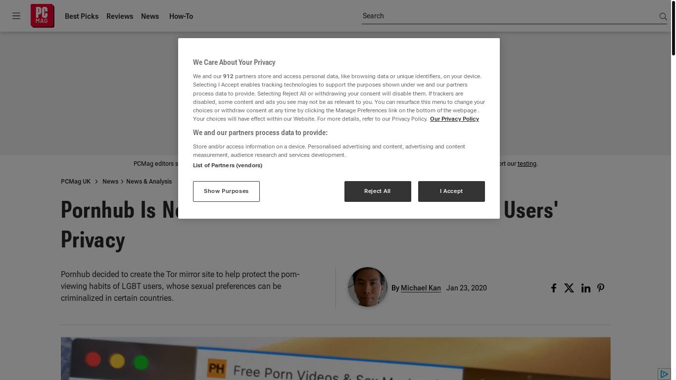 website screenshot of https://uk.pcmag.com/news/124629/pornhub-is-now-available-as-a-tor-site-to-protect-users-privacy