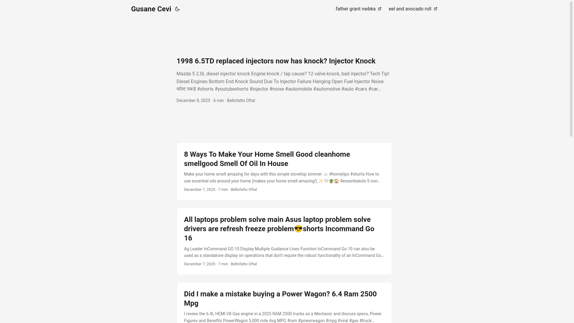 website screenshot of https://gusanecevi.pages.dev/