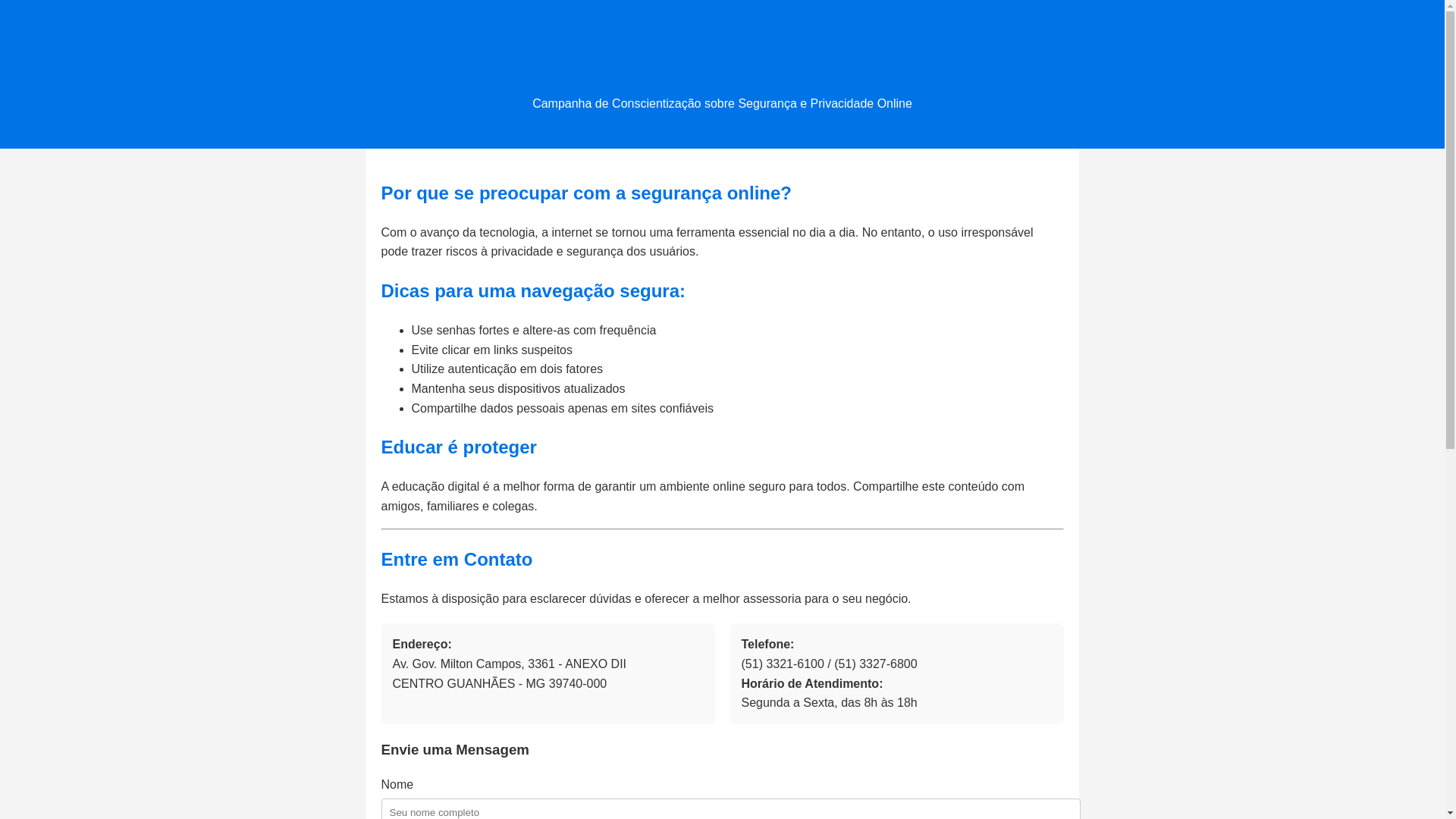 website screenshot of https://ganhaesltda.pages.dev/