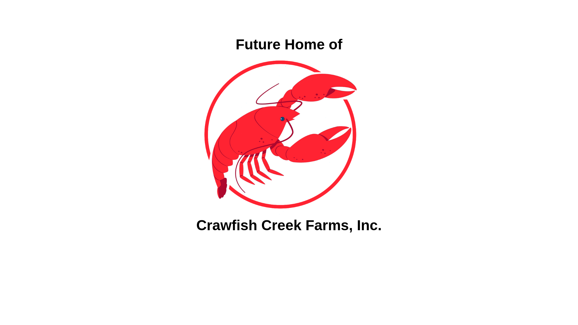 website screenshot of https://crawfishcreekfarms.com/