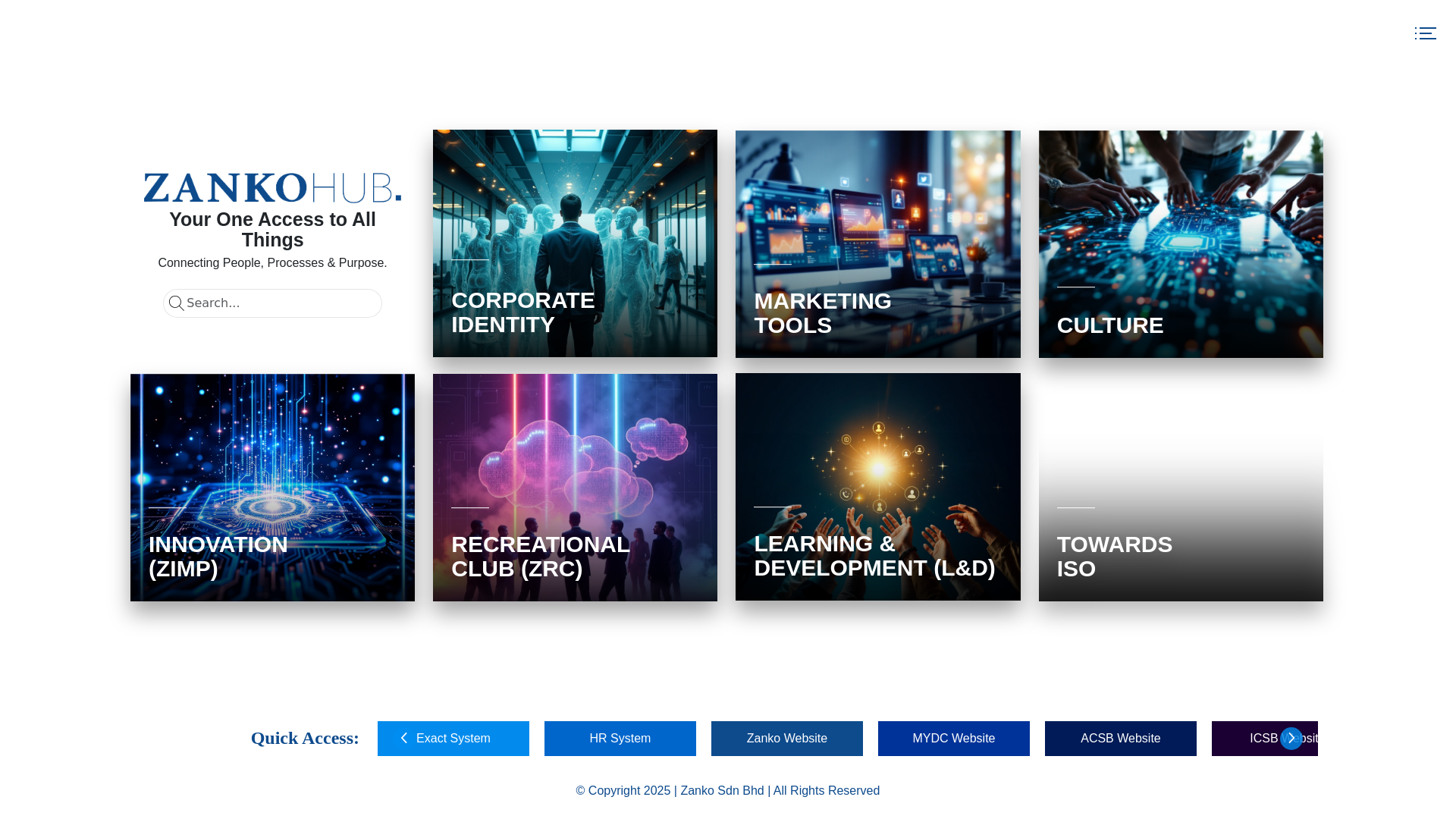 website screenshot of https://zankohub.com.my/