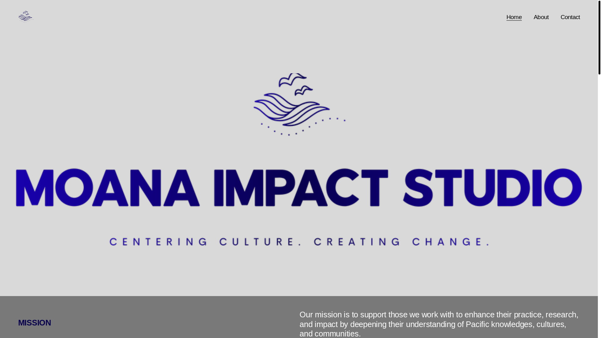 website screenshot of https://moanaimpactstudio.org/