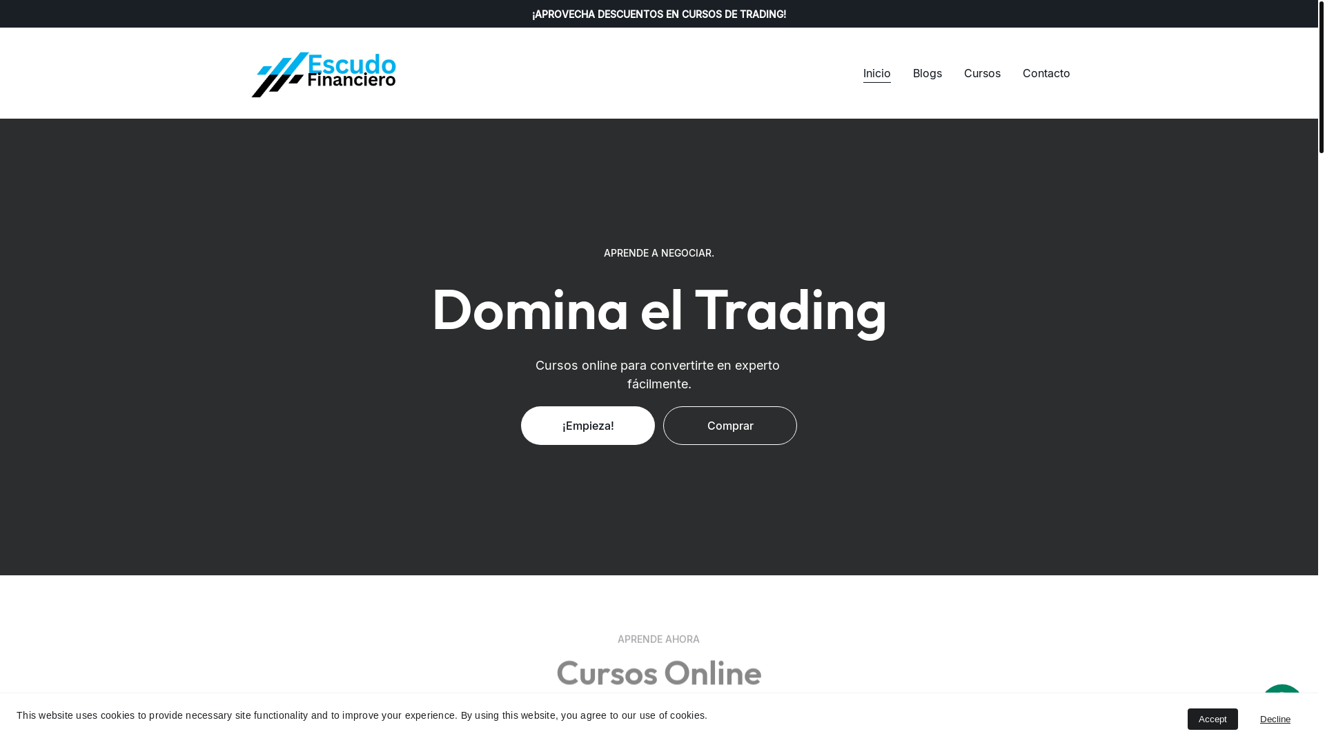 website screenshot of https://escudofinanciero.es/