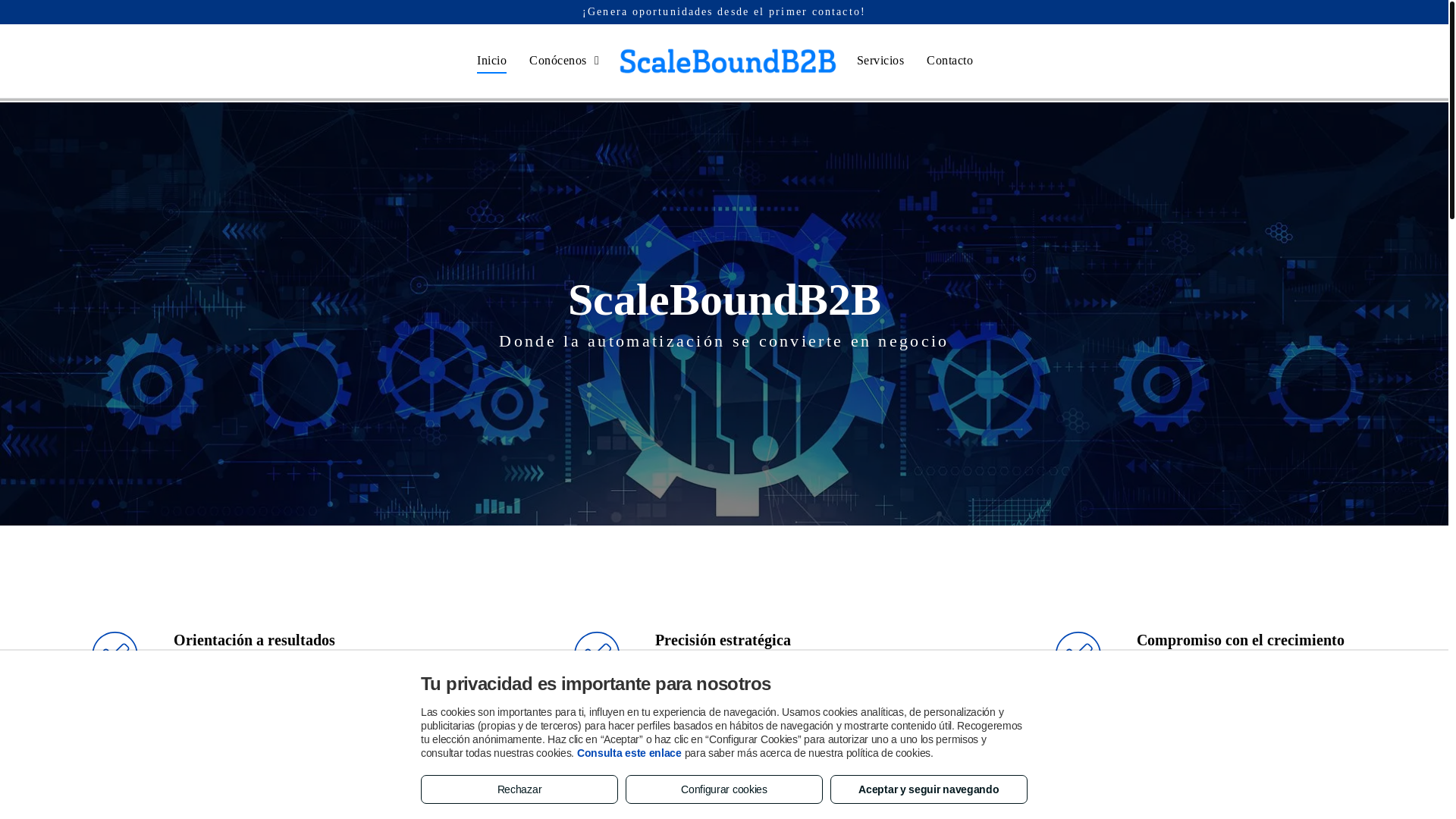 website screenshot of https://scaleboundb2b.com/