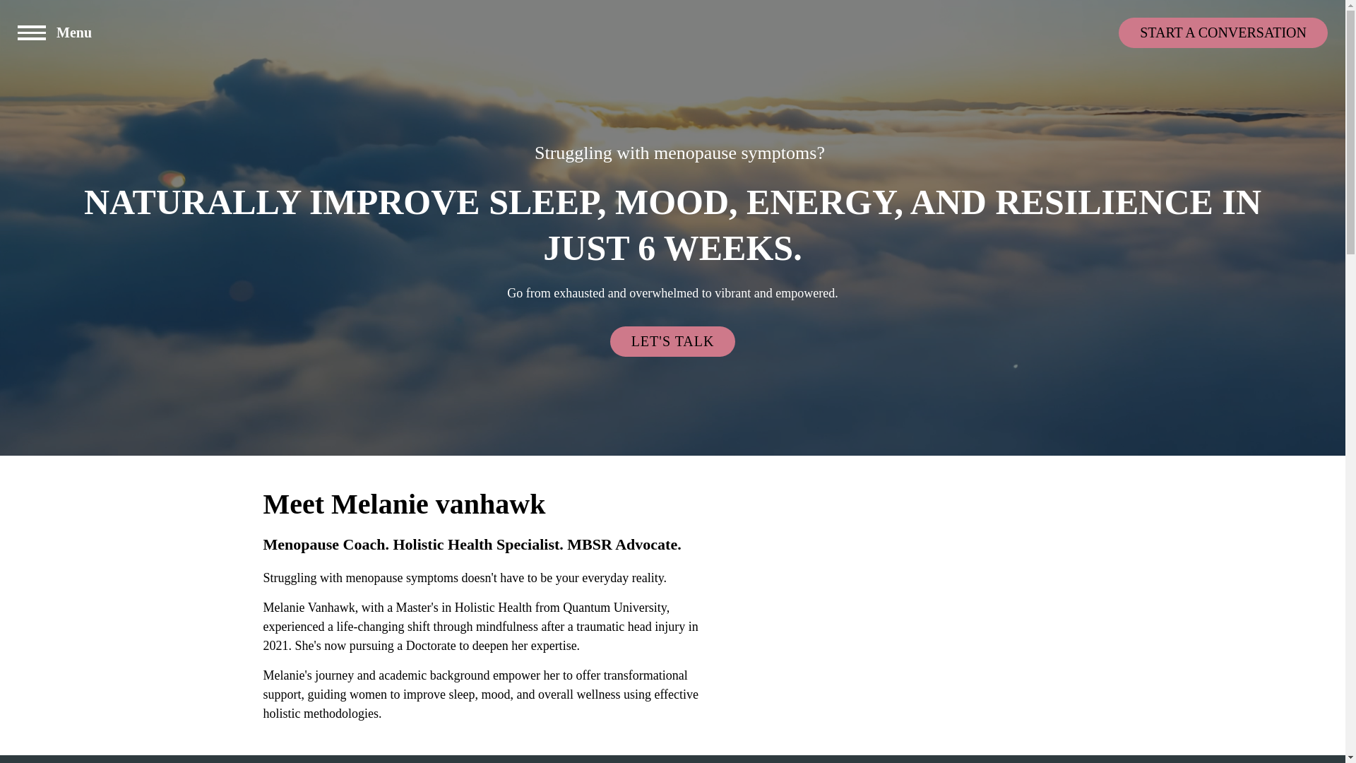 website screenshot of https://holisticmenopausebootcamp.com/