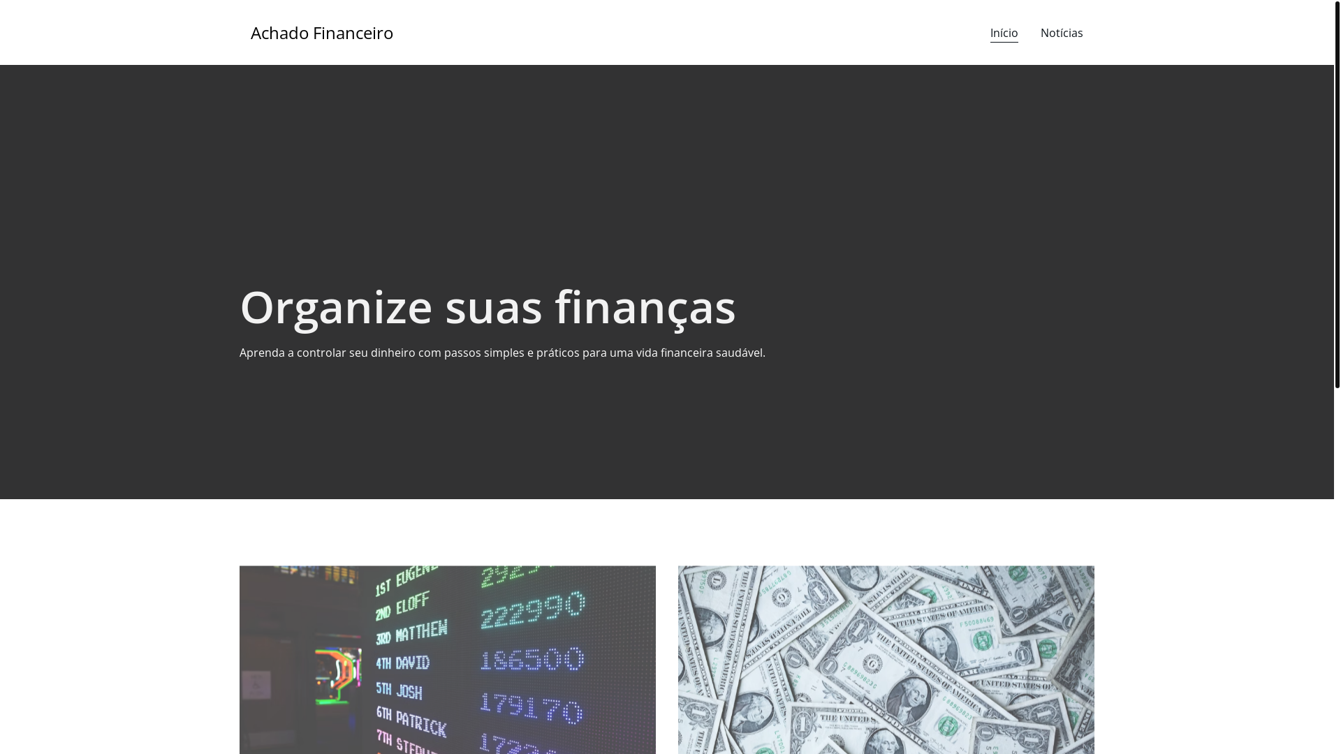 website screenshot of https://achadofinanceiro.com/
