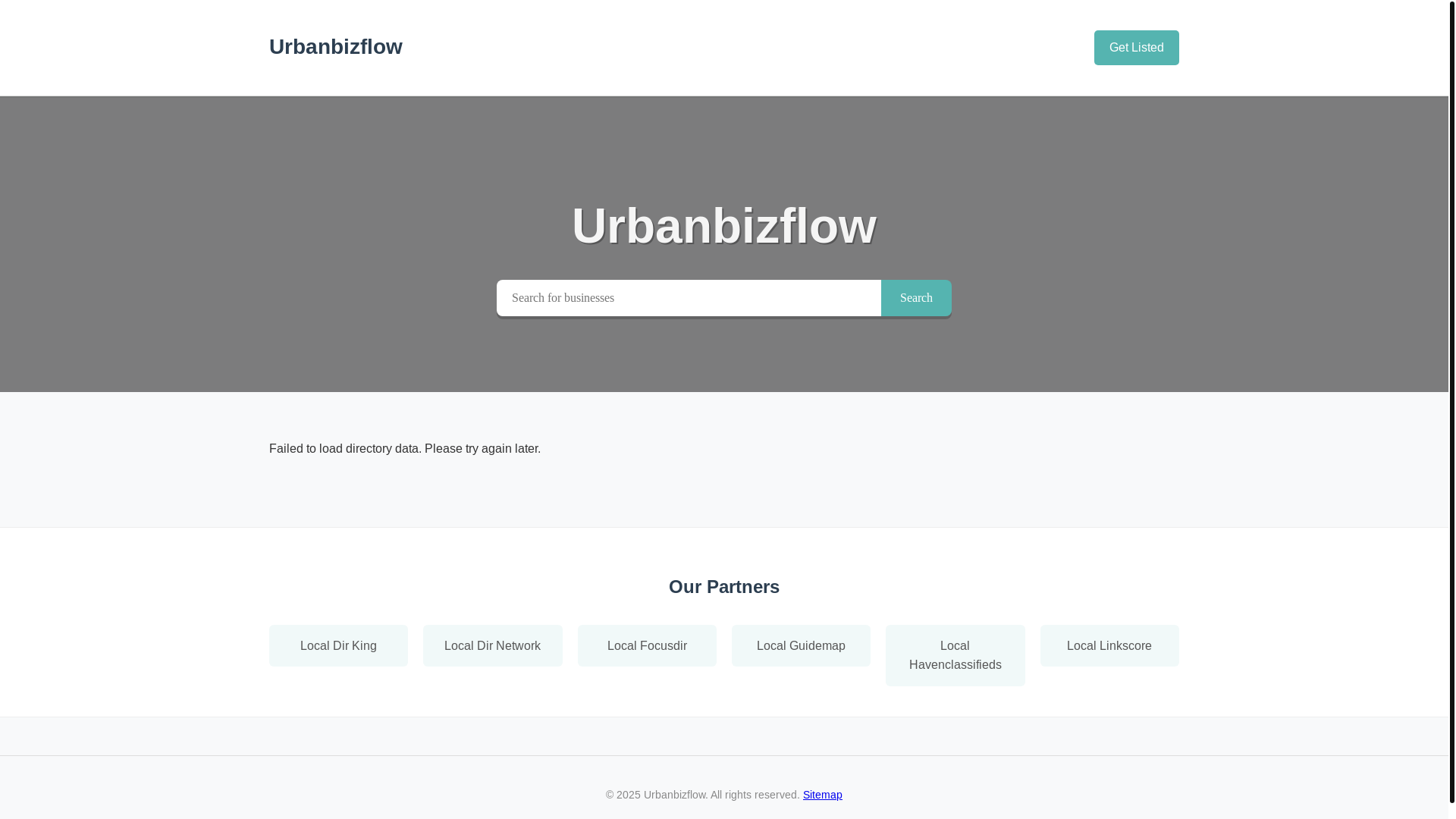 website screenshot of https://urbanbizflow.pages.dev/