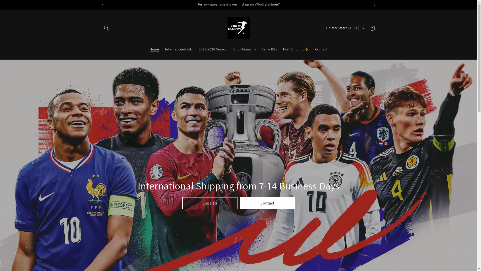 website screenshot of https://footyfashion.net/