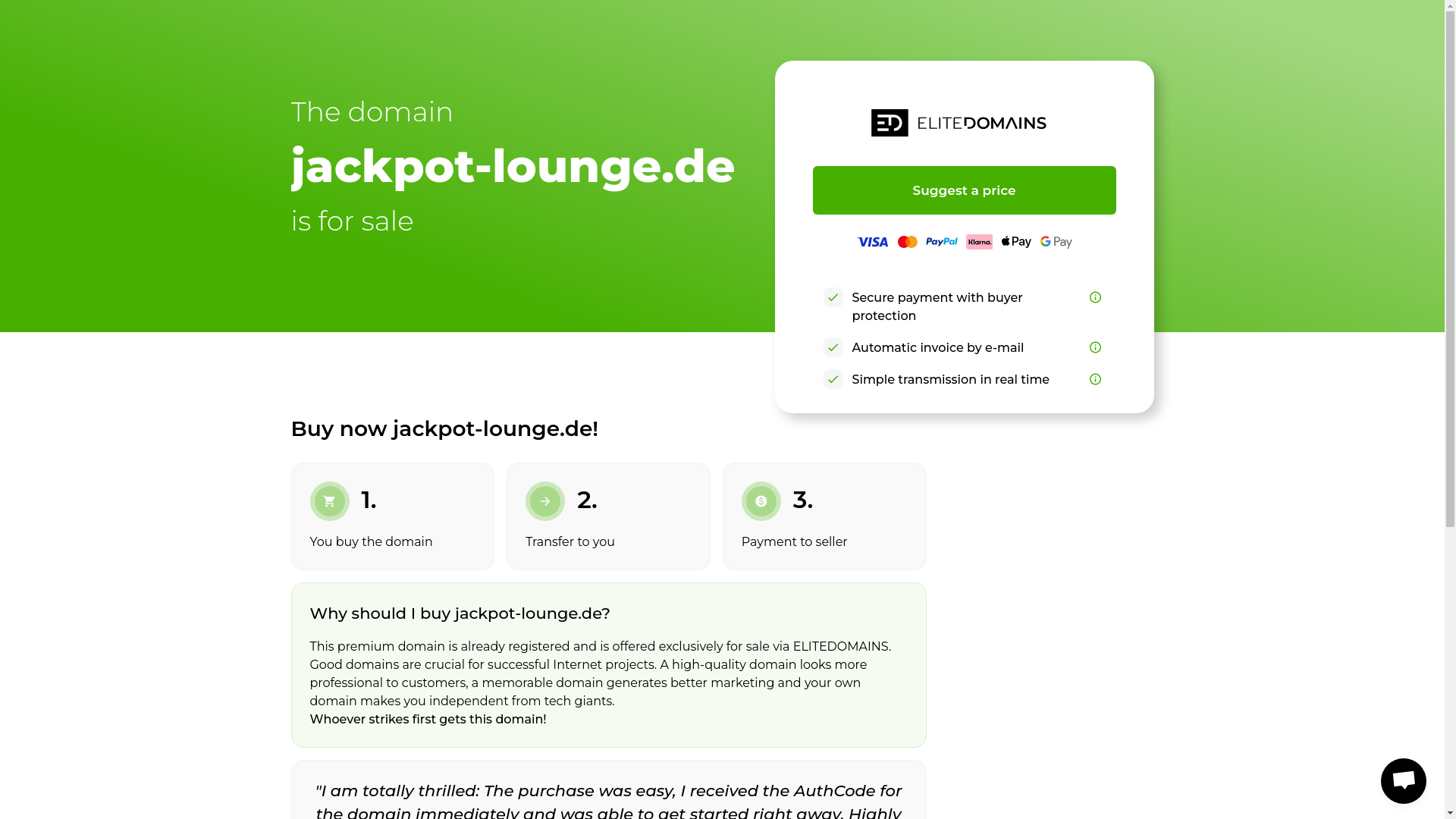 website screenshot of https://jackpot-lounge.de/
