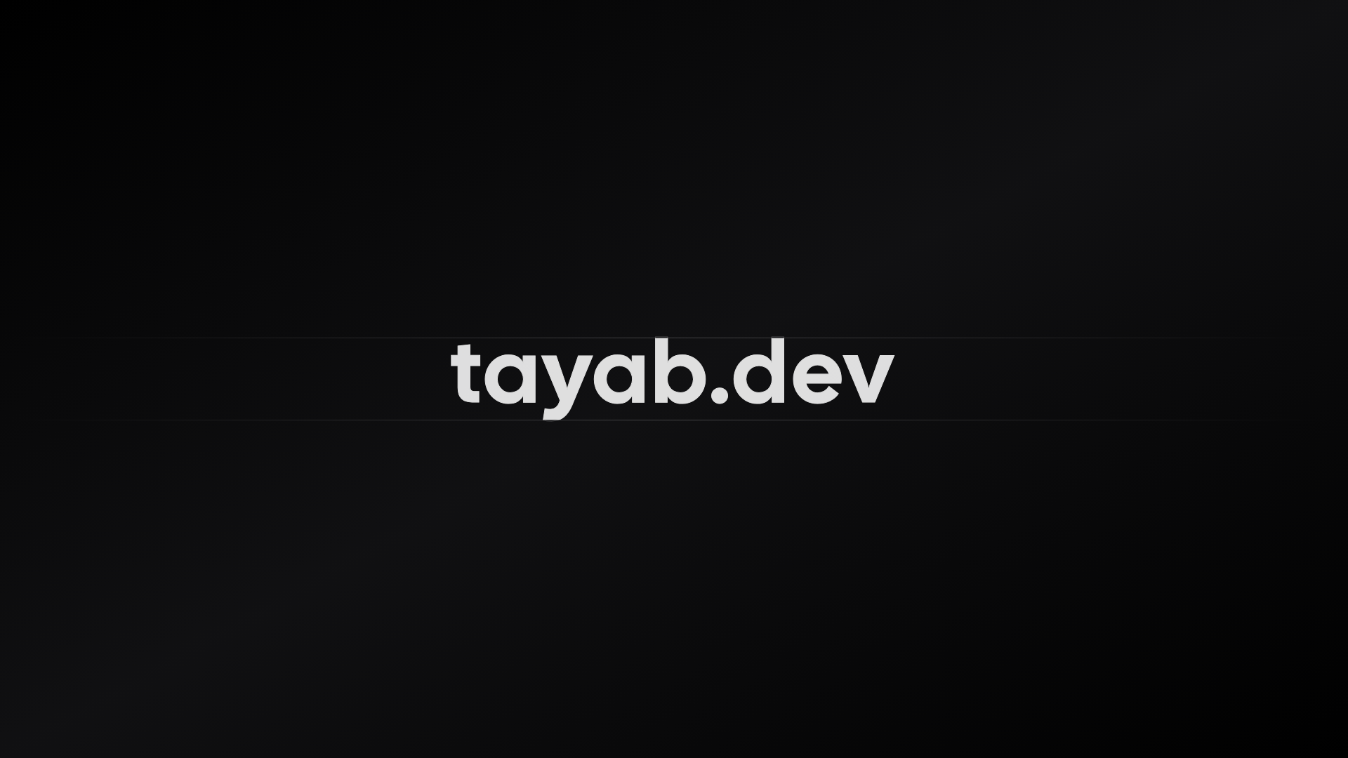 website screenshot of https://tayab.dev/