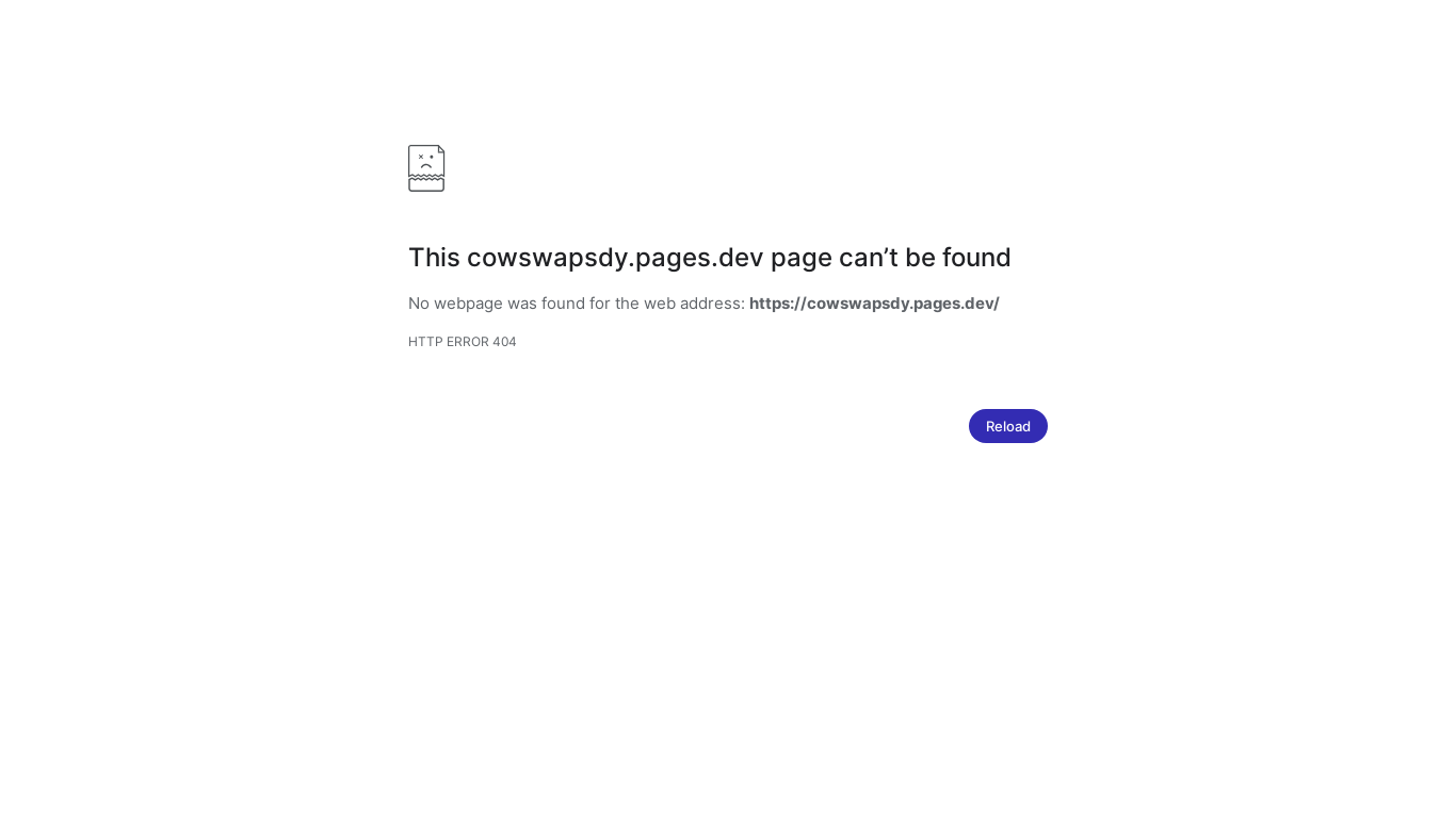 website screenshot of https://cowswapsdy.pages.dev/