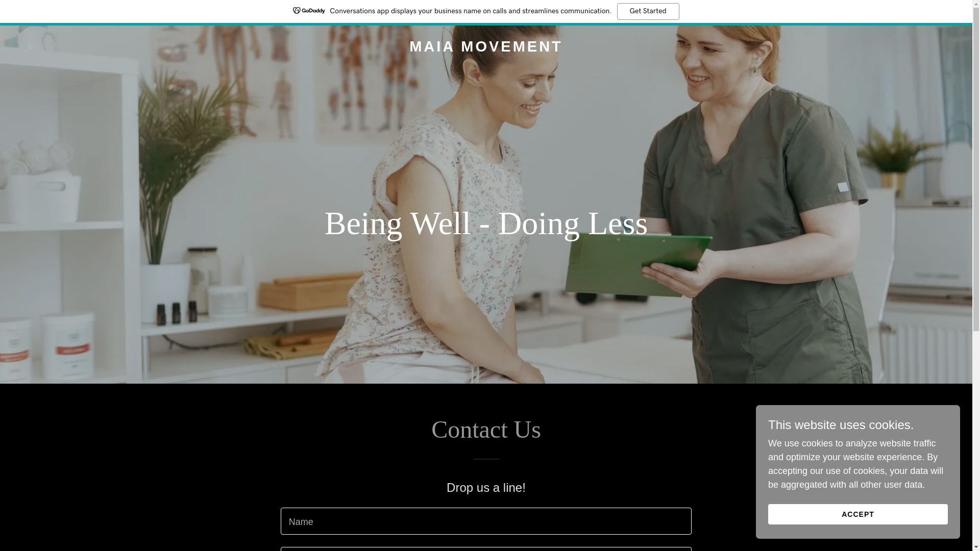 website screenshot of https://maiamovement.com.au/
