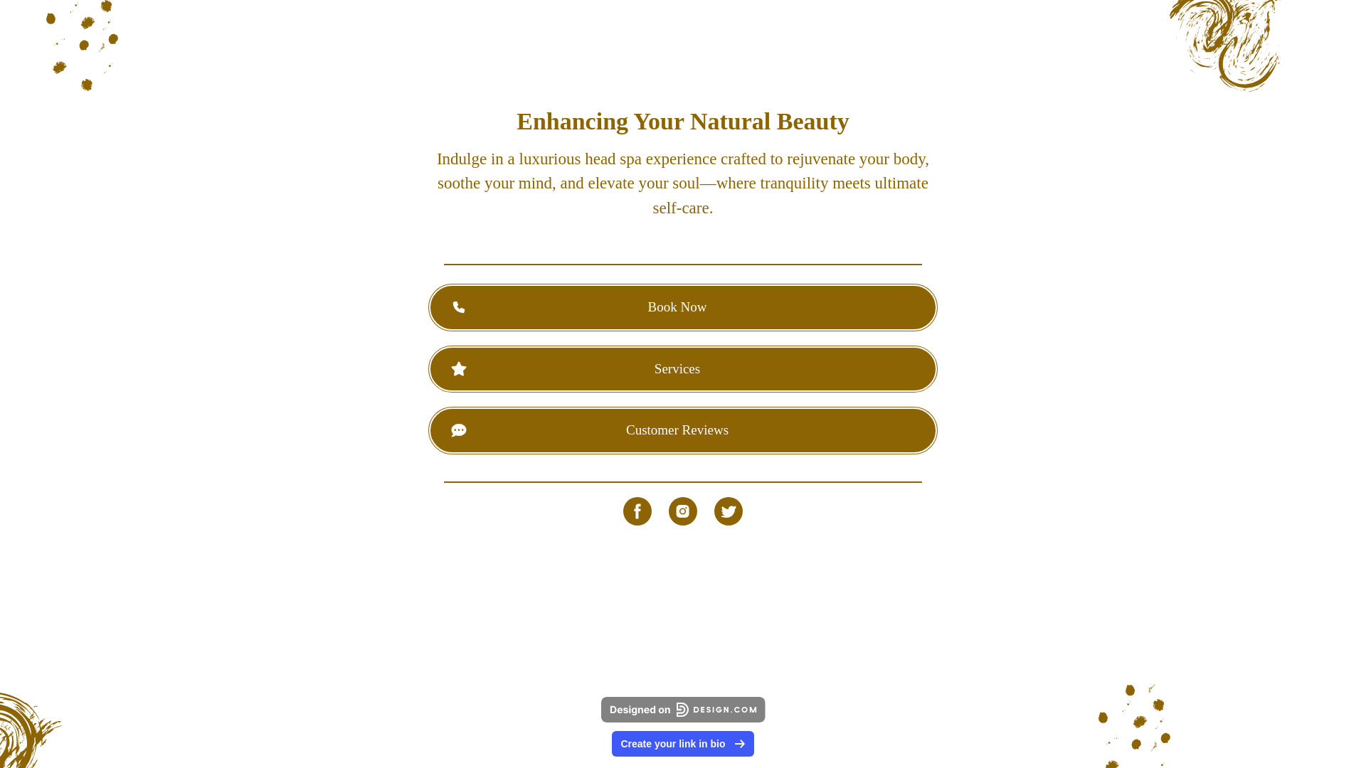 website screenshot of https://headspaandbeautyparlor.com/