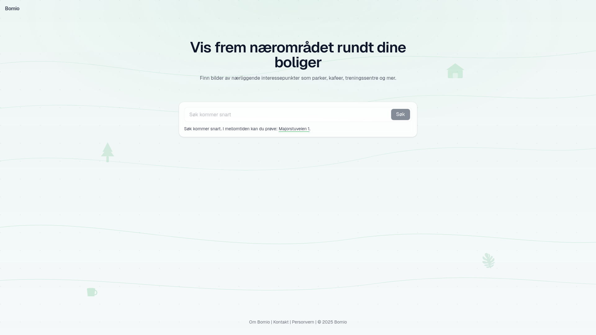website screenshot of https://bomio.no/