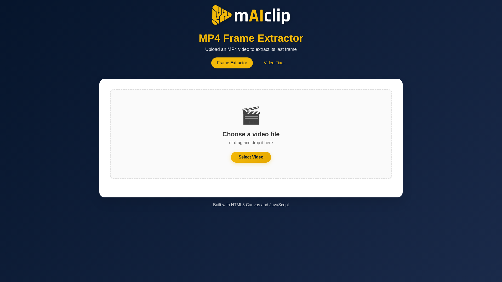 website screenshot of https://frame-extractor-2yo.pages.dev/