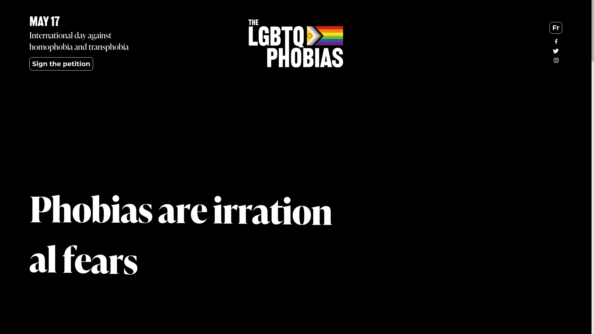 website screenshot of https://lgbtqphobias.ca