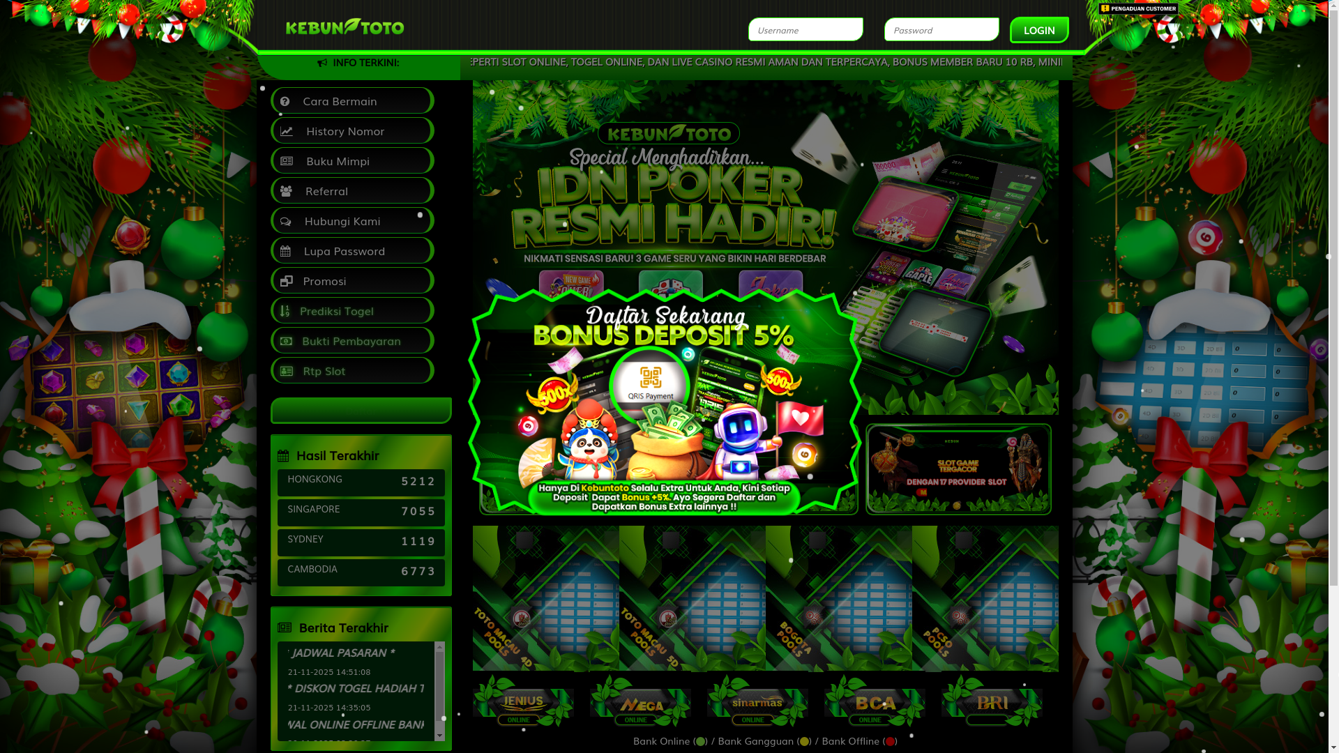 website screenshot of https://kebuntoto91.com/