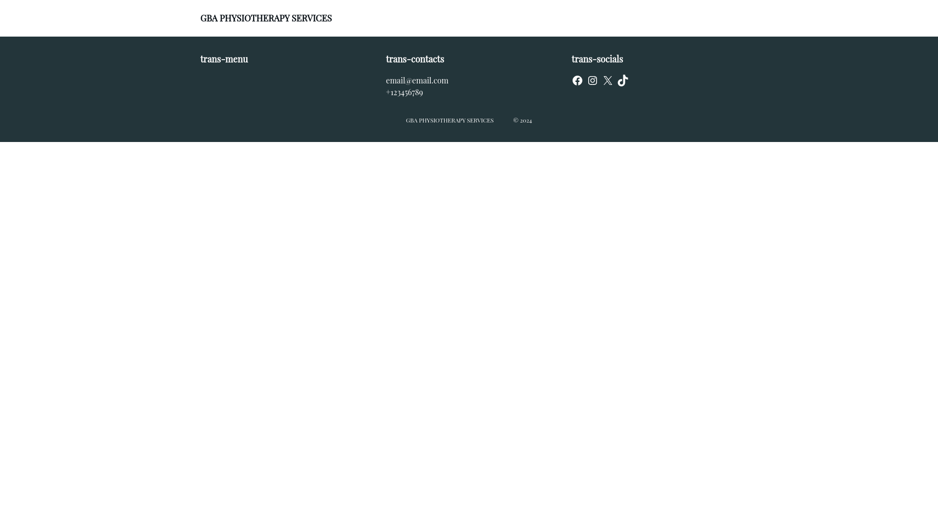 website screenshot of https://gbaphysiotherapy.com/