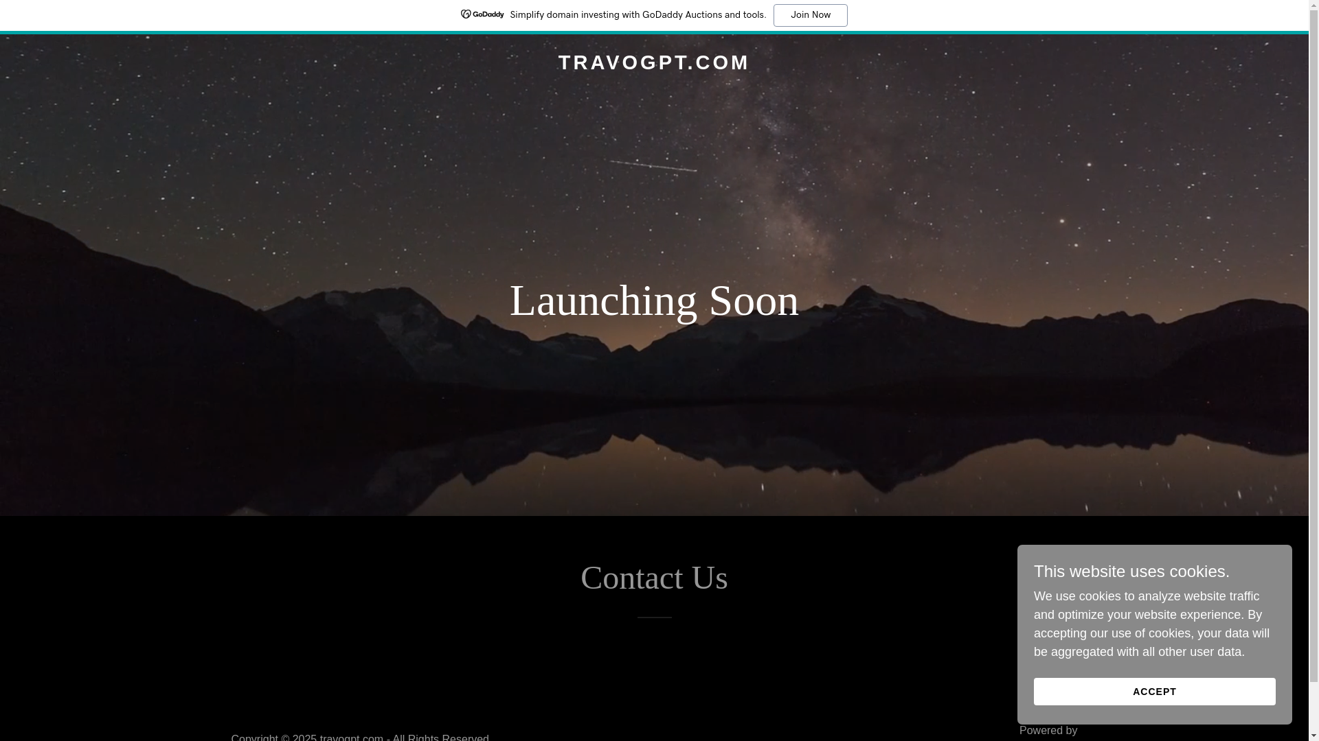 website screenshot of https://travogpt.com/