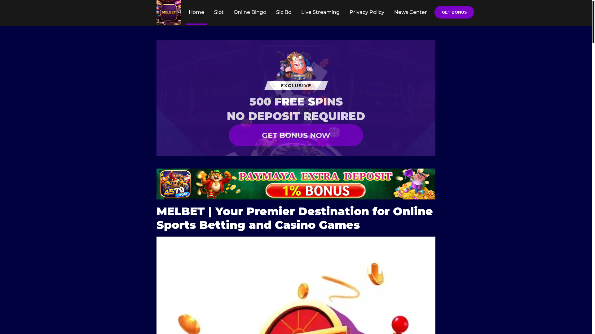 website screenshot of https://melbetio.com/