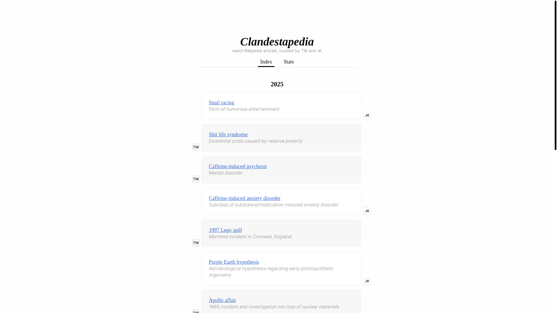 website screenshot of https://clandestapedia.pages.dev/