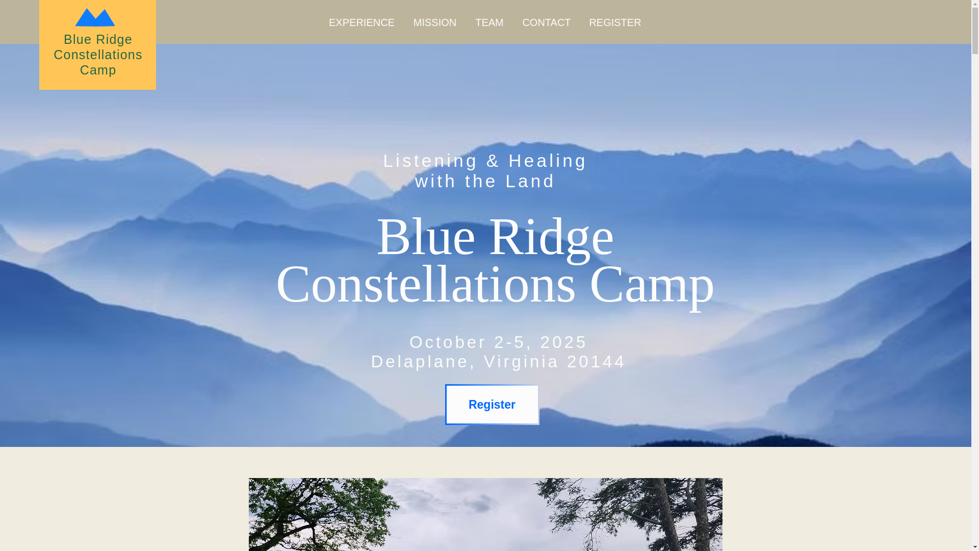 website screenshot of https://blueridgeconstellationscamp.com/