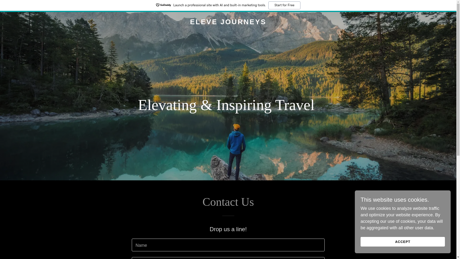 website screenshot of https://elevejourneys.com/