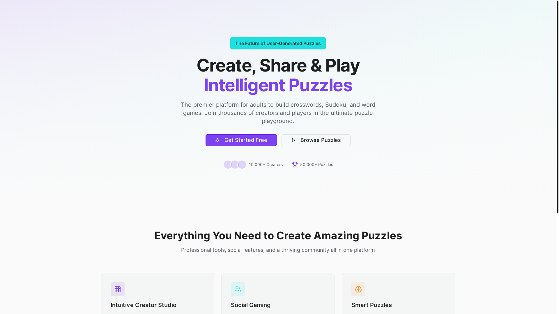 website screenshot of https://puzzlemaster.online/