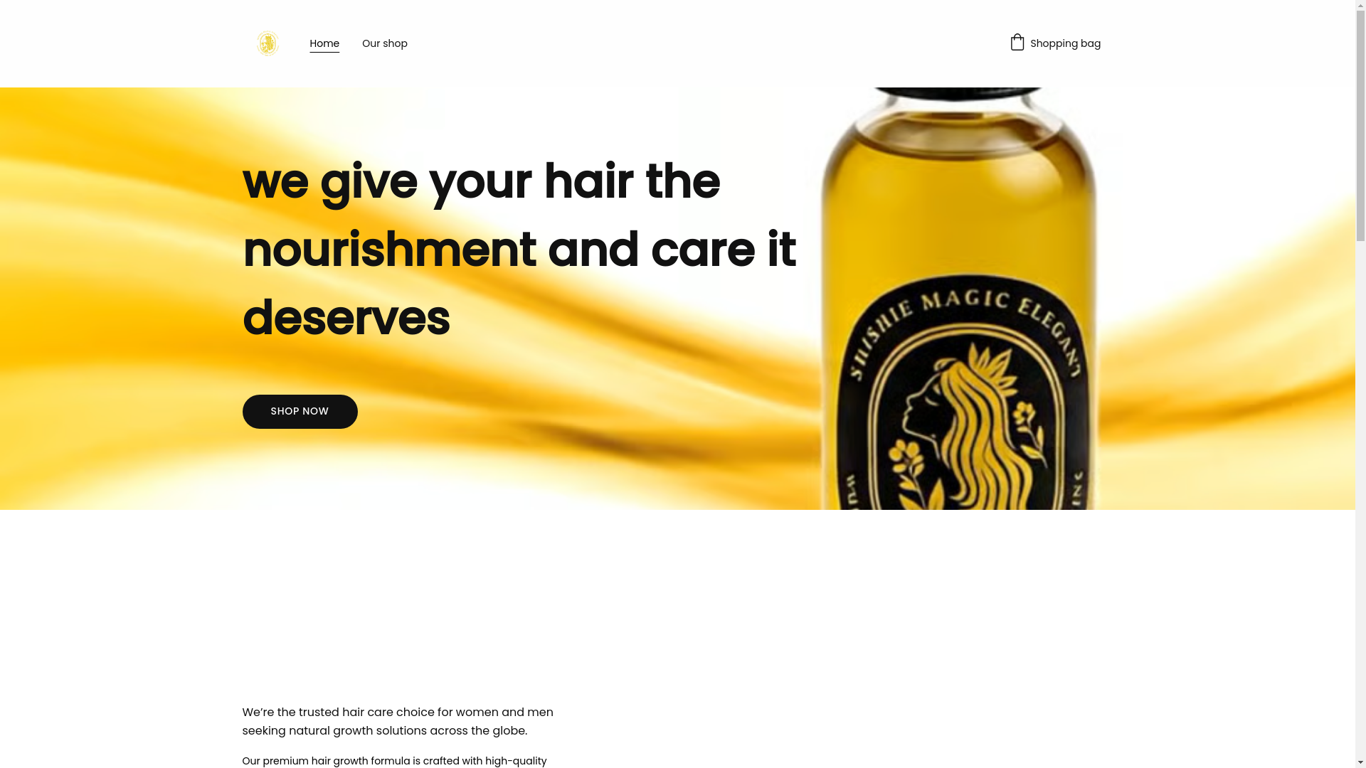 website screenshot of https://shishiemagicelegant.com/