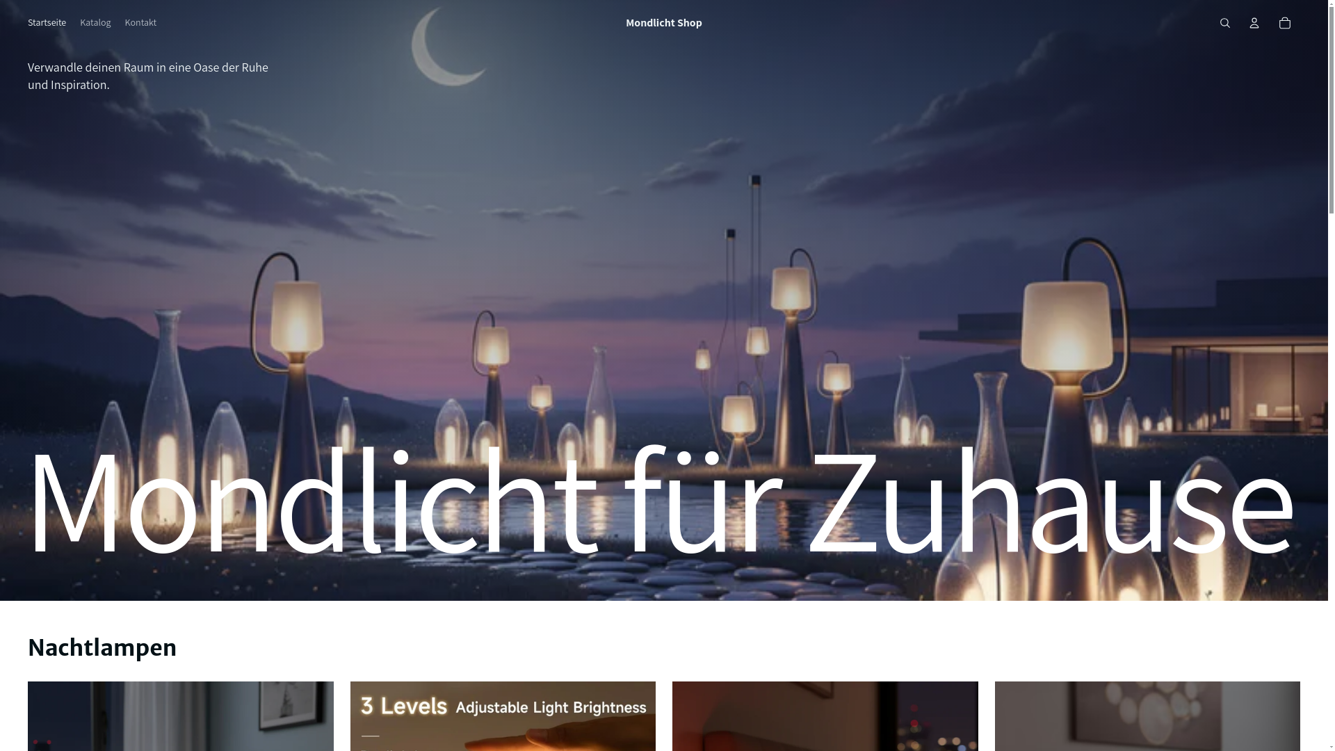 website screenshot of https://mondlichtshop.com/