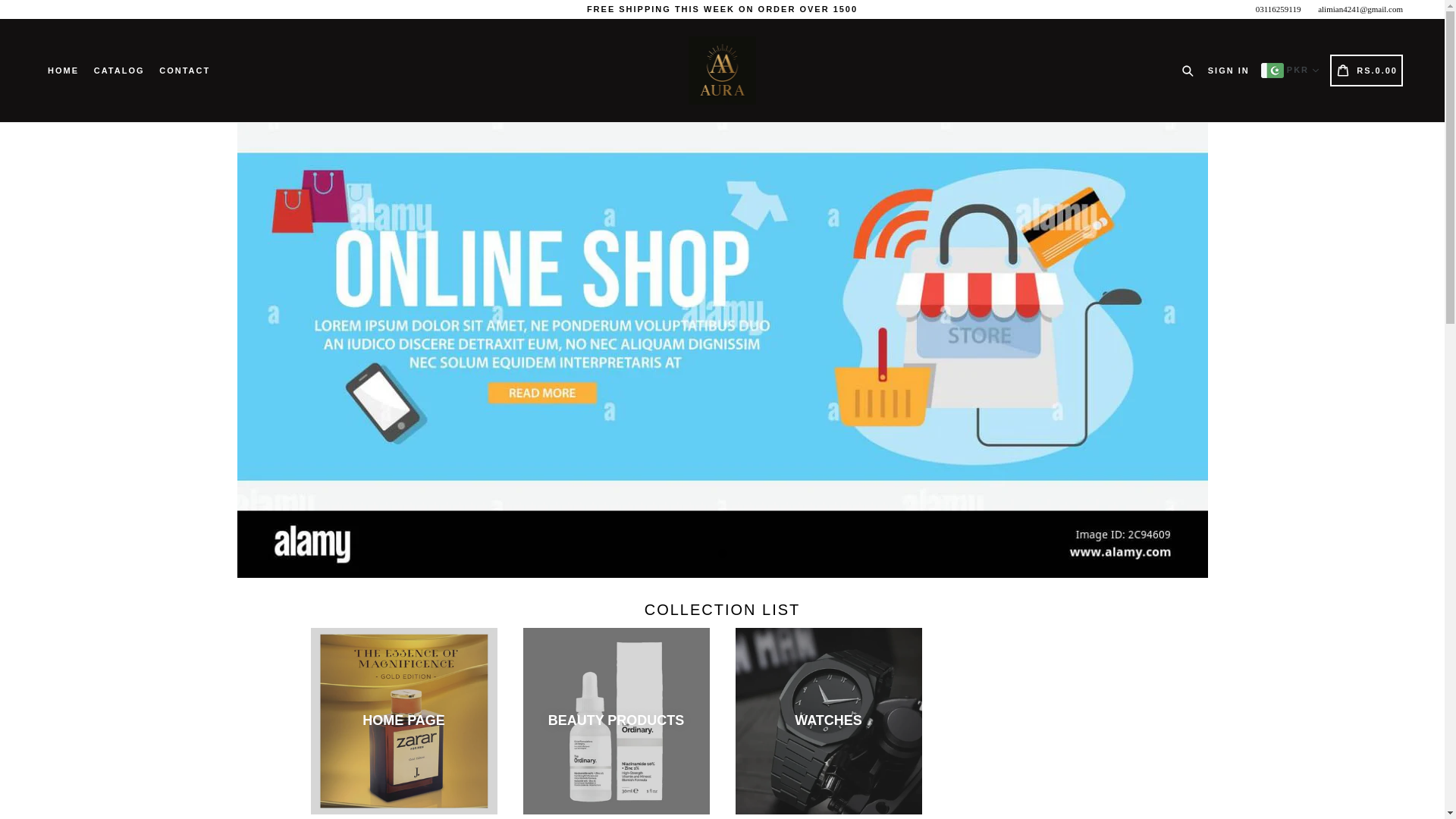 website screenshot of https://aaaura.online/