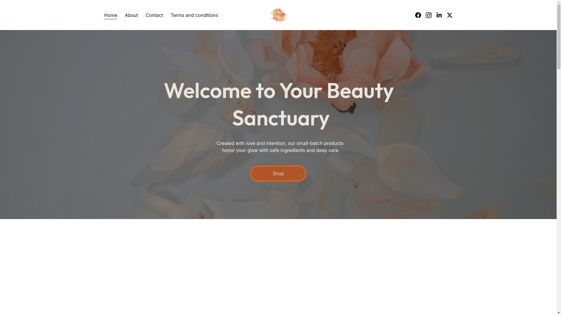 website screenshot of https://honey-and-sage.com/