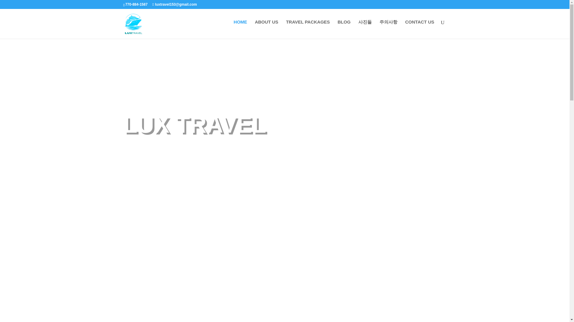 website screenshot of https://luxtravelsg.com/
