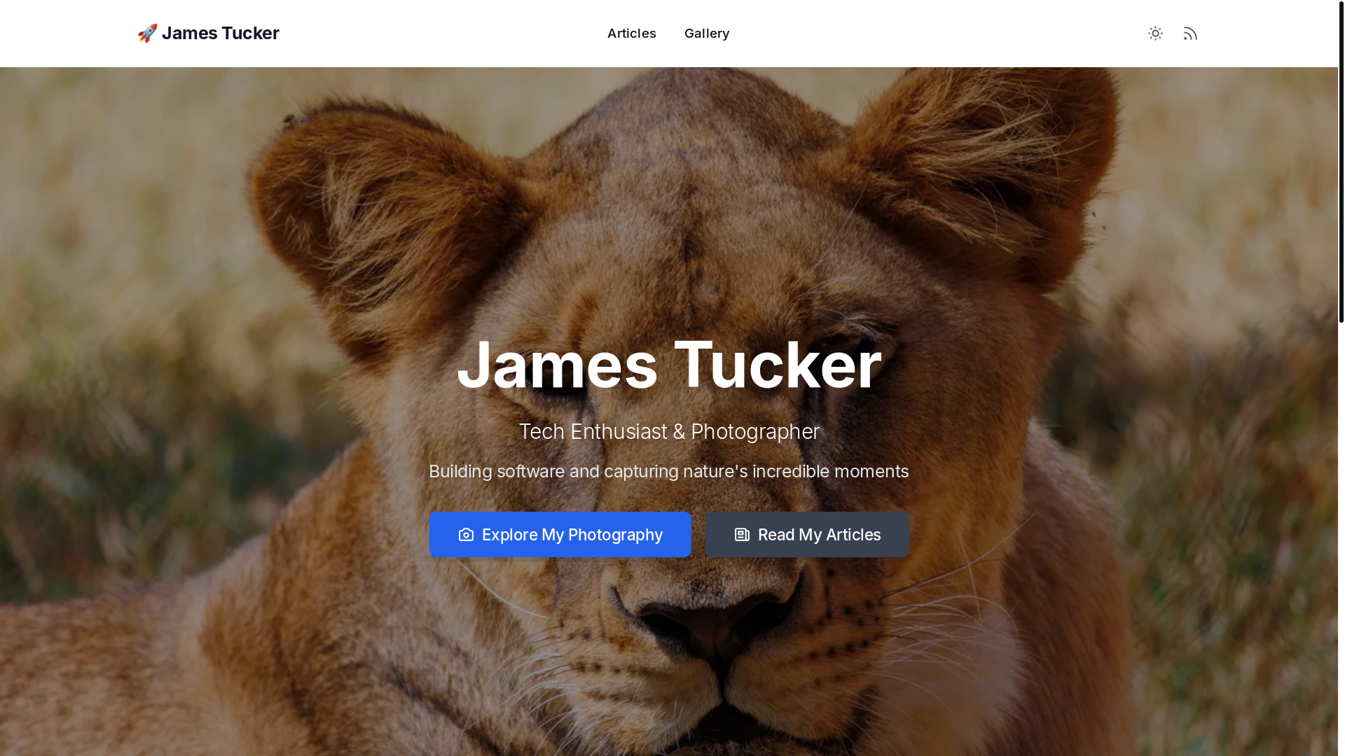 website screenshot of https://jamestucker-me-homepage.pages.dev/