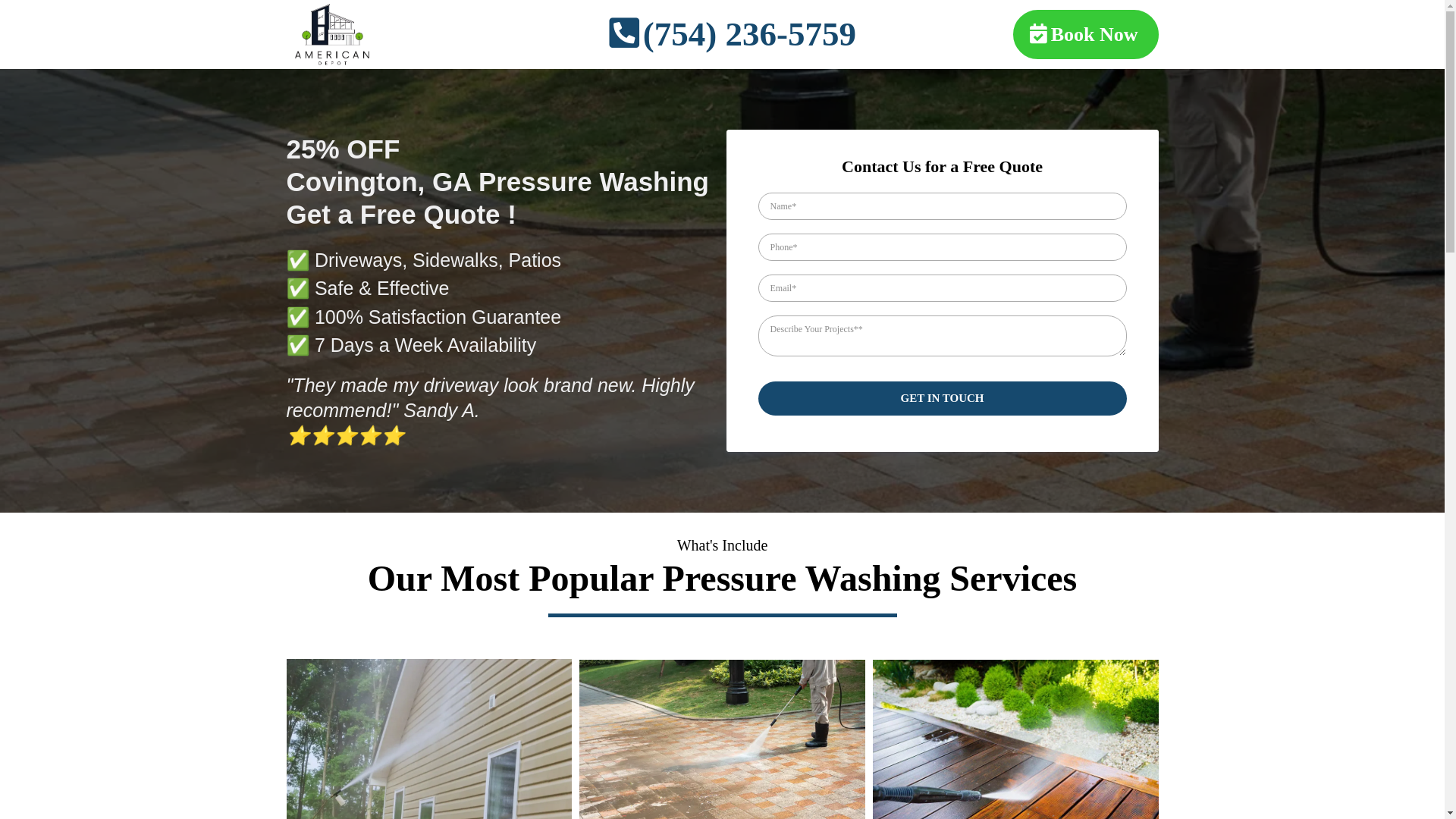 website screenshot of https://americandepotfenceservices.com/