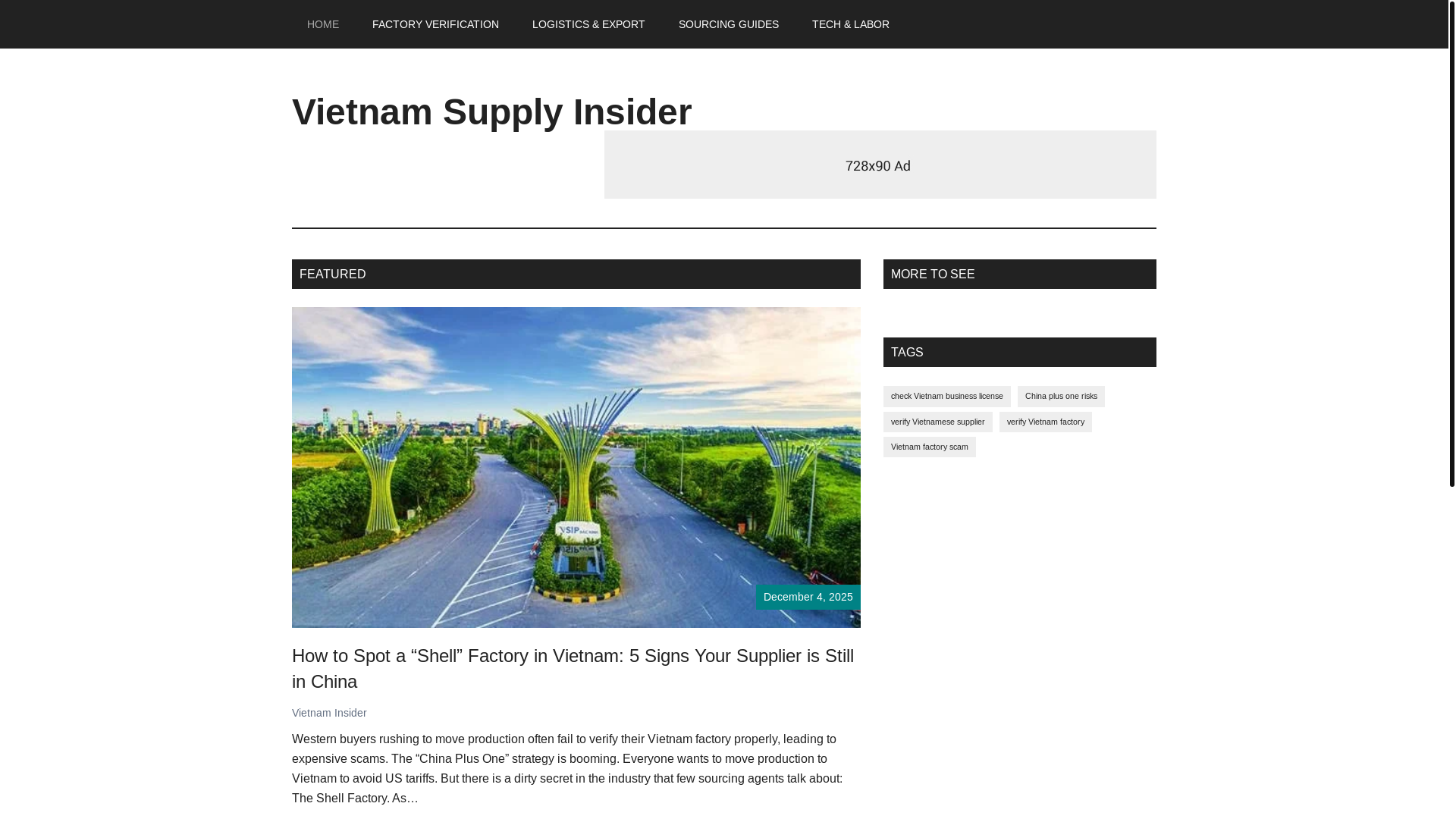 website screenshot of https://vietnamsupplyinsider.com/