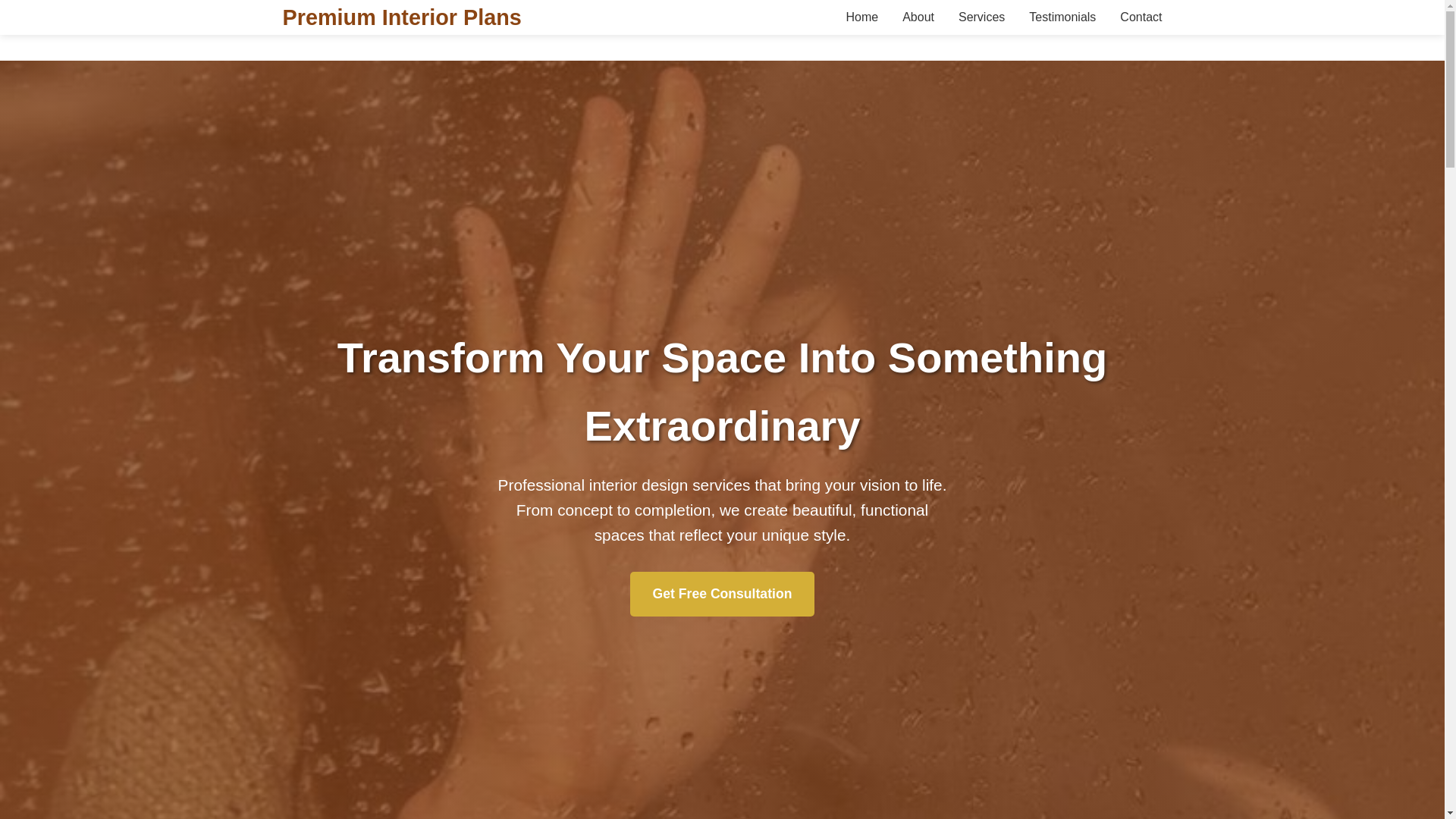 website screenshot of https://premiuminteriorplans.click/