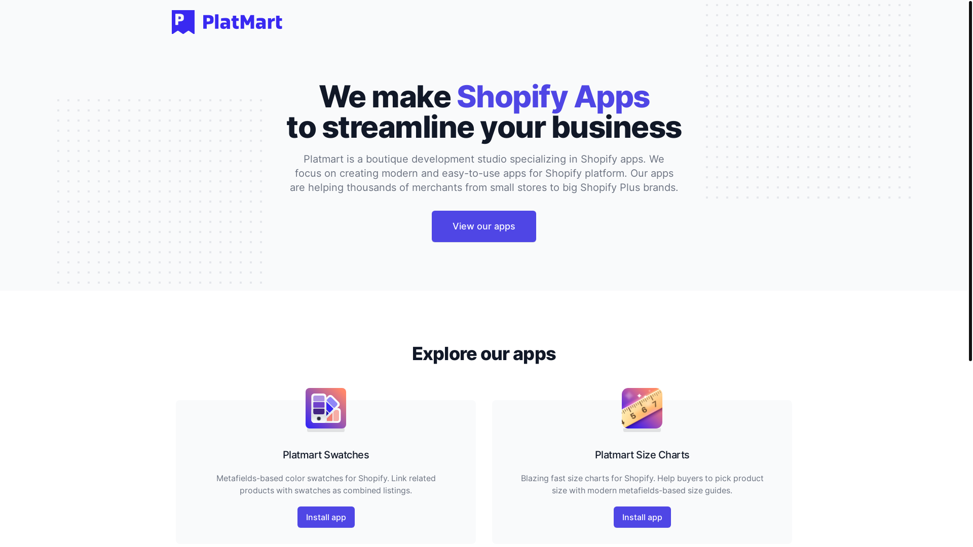 website screenshot of https://platmart-website-zr9.pages.dev/