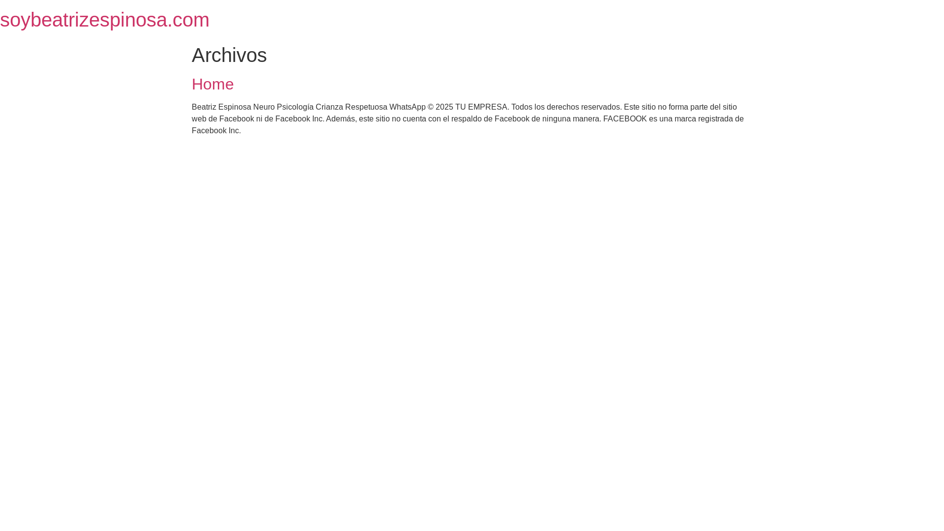 website screenshot of https://soybeatrizespinosa.com/