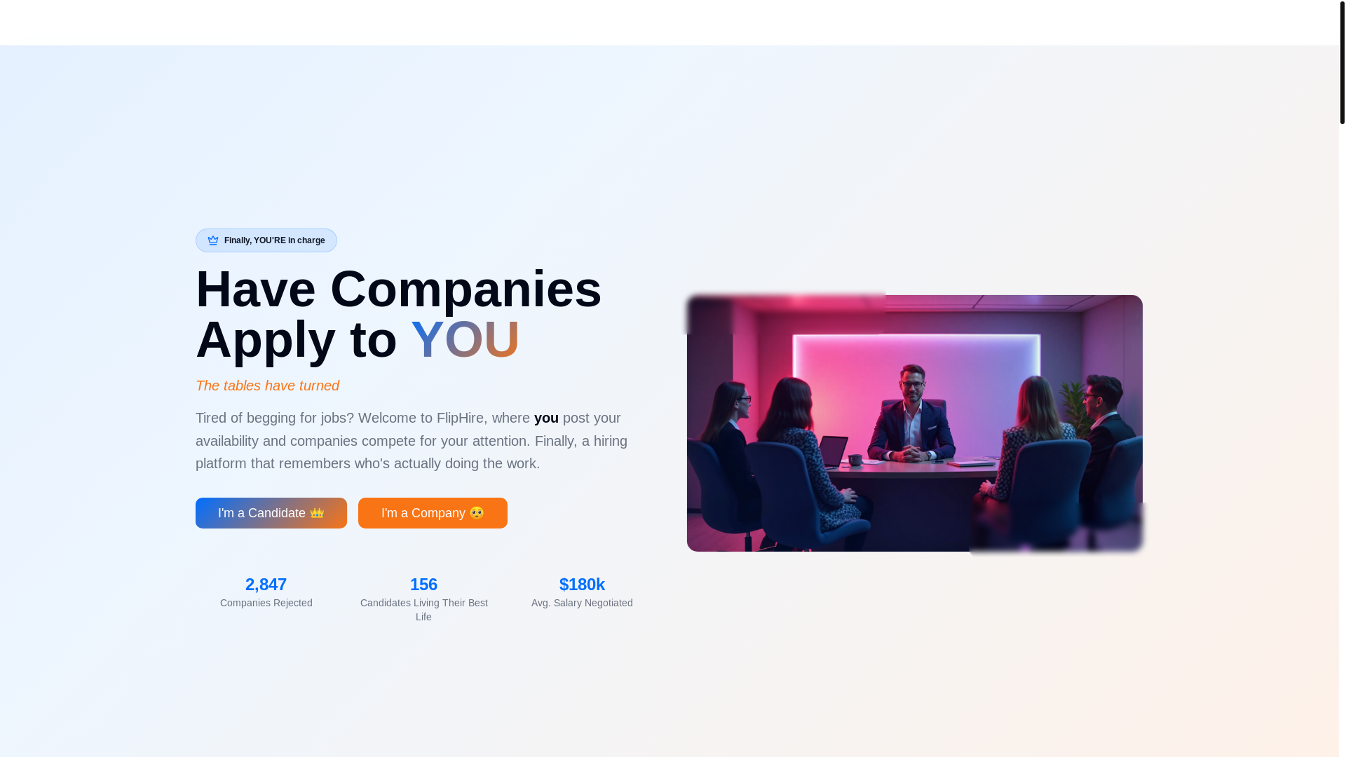 website screenshot of https://the-tables-have-flipped.com/