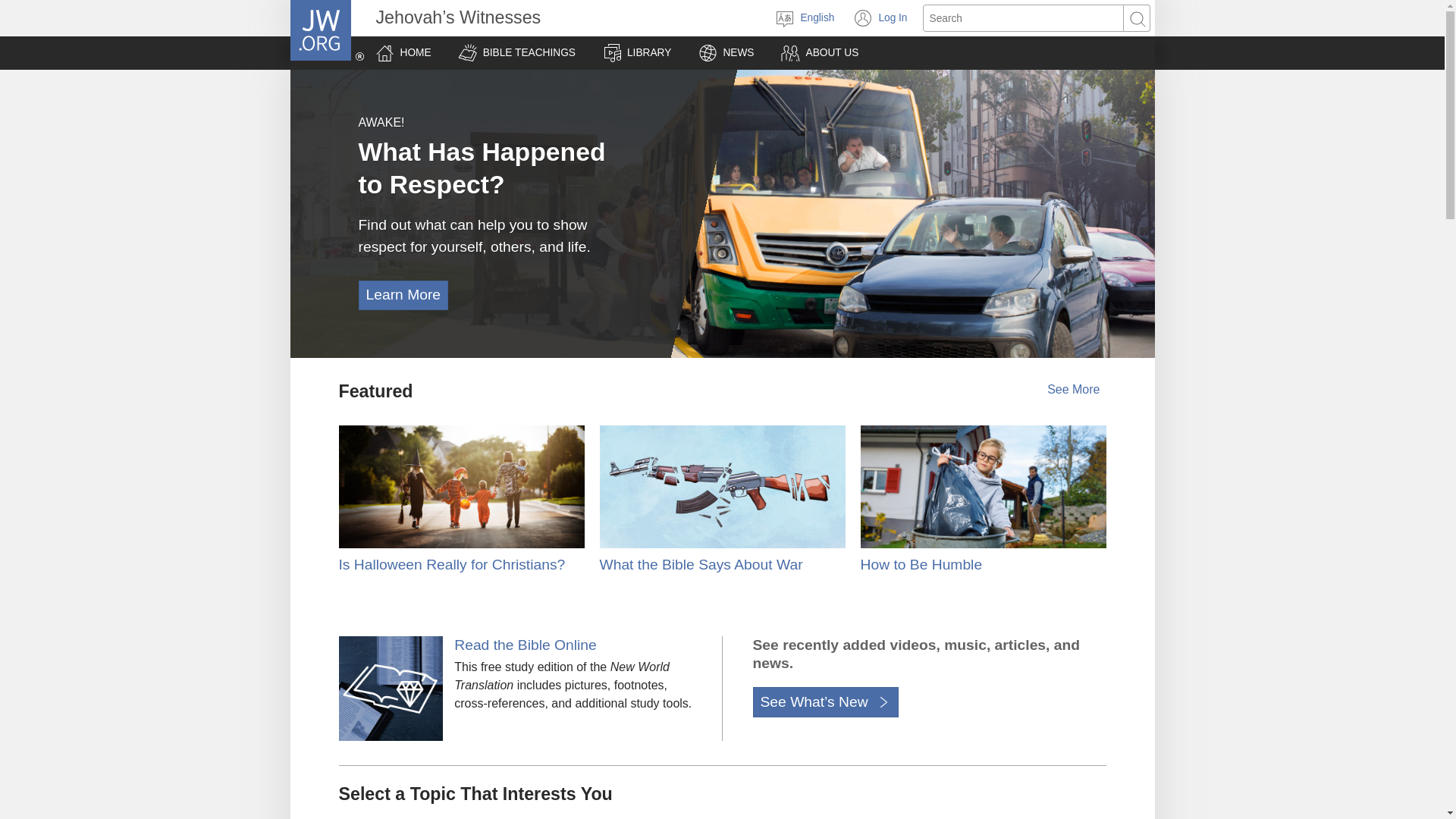 website screenshot of https://jw.org/