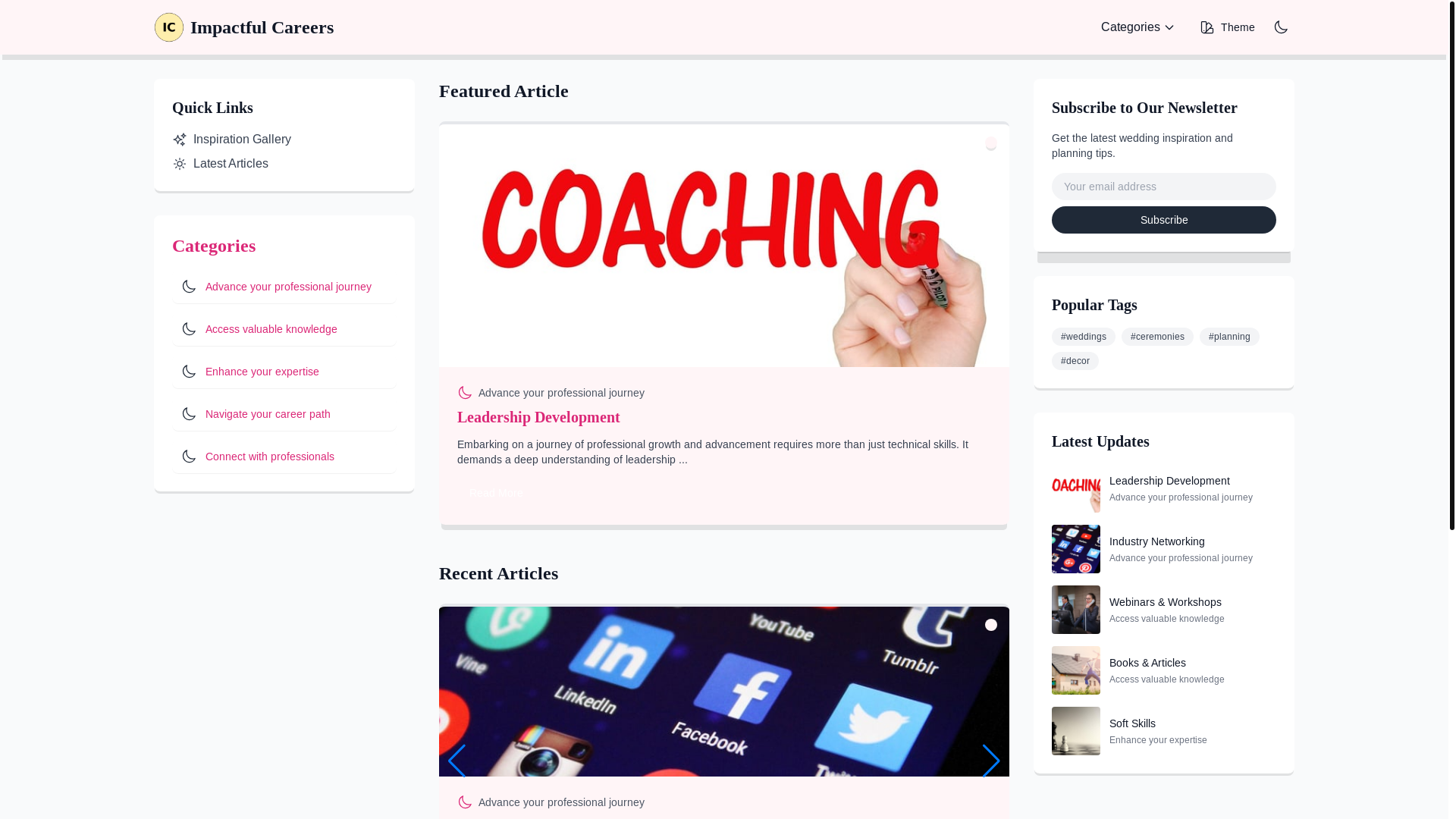 website screenshot of https://careerimpactpower.xyz/