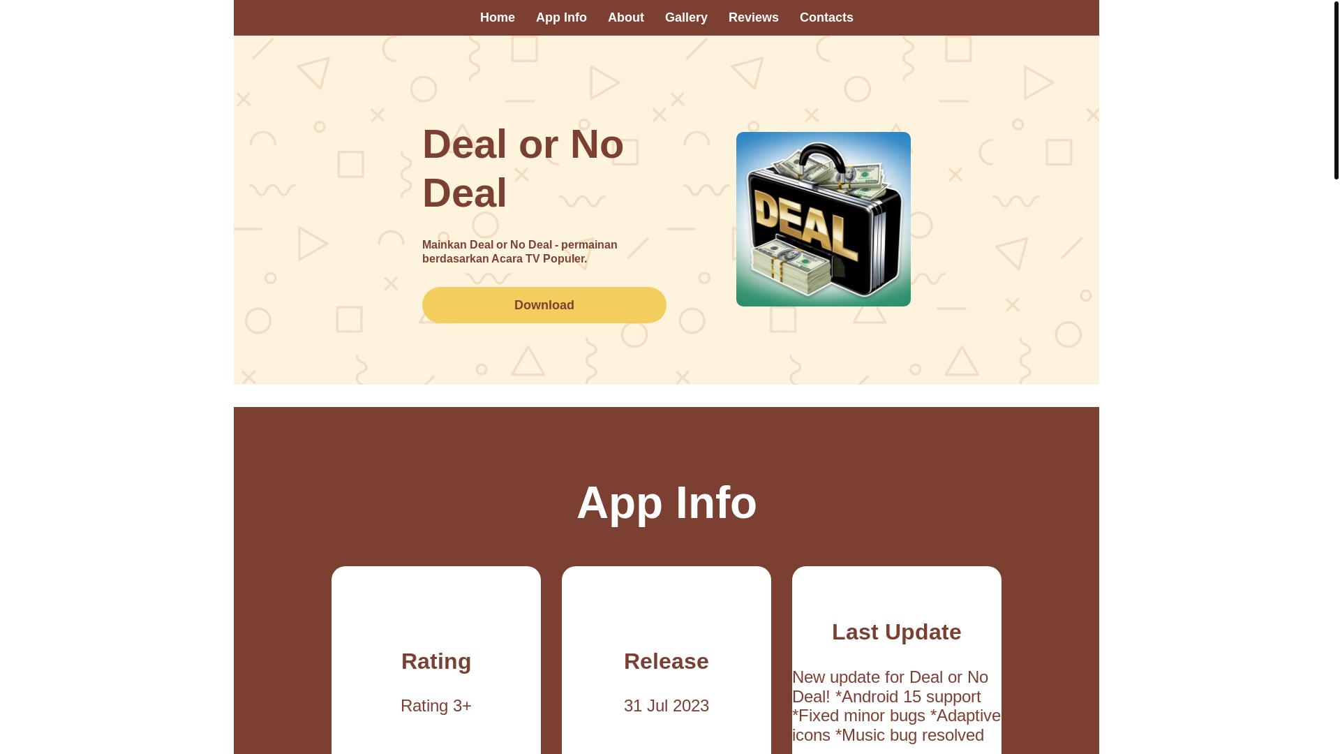 website screenshot of https://dealornodealindia.site/