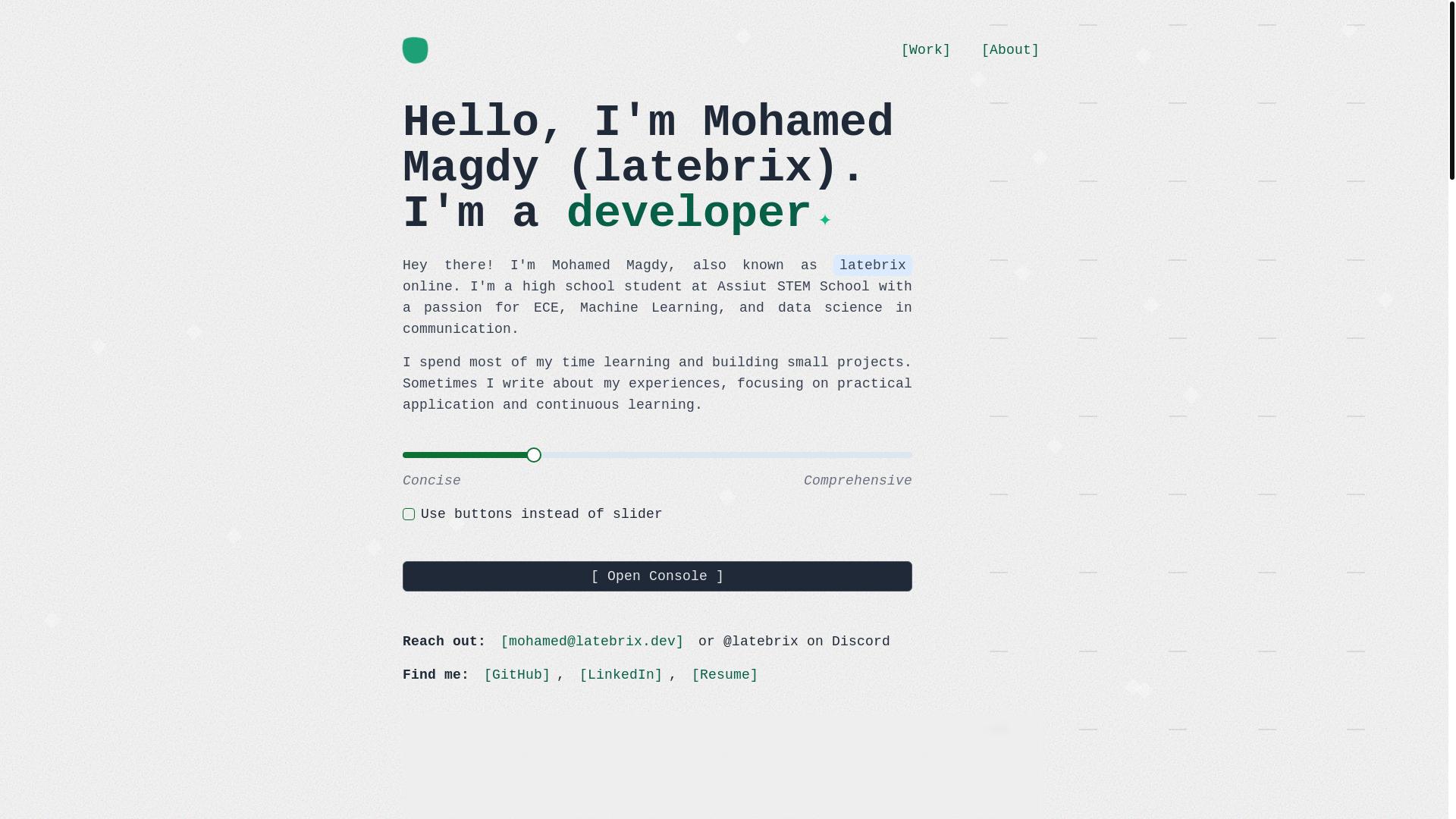 website screenshot of https://latebrix.tech/