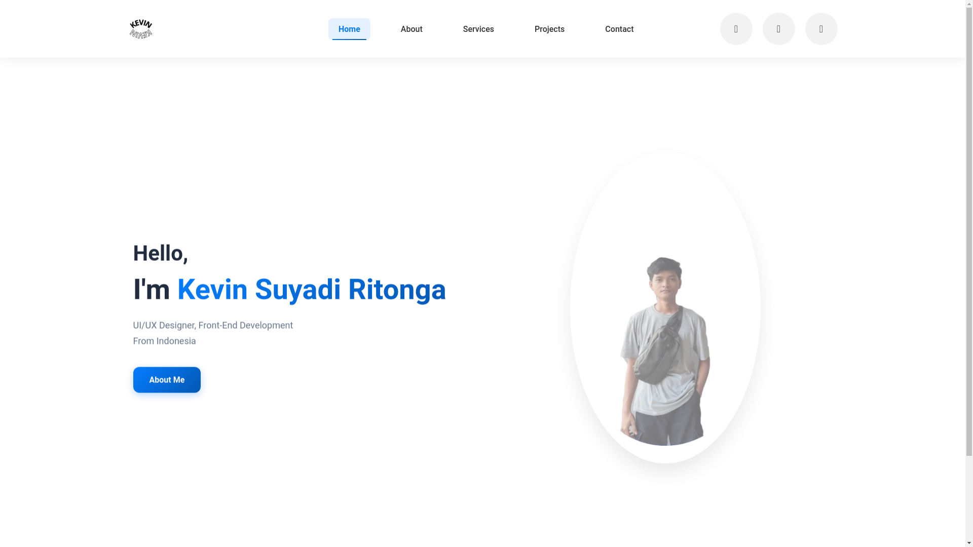 website screenshot of https://kevinritonga.my.id/