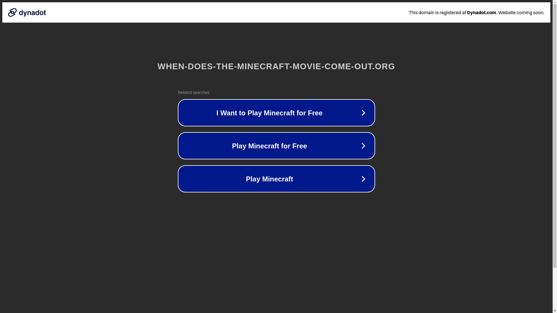 website screenshot of https://when-does-the-minecraft-movie-come-out.org/