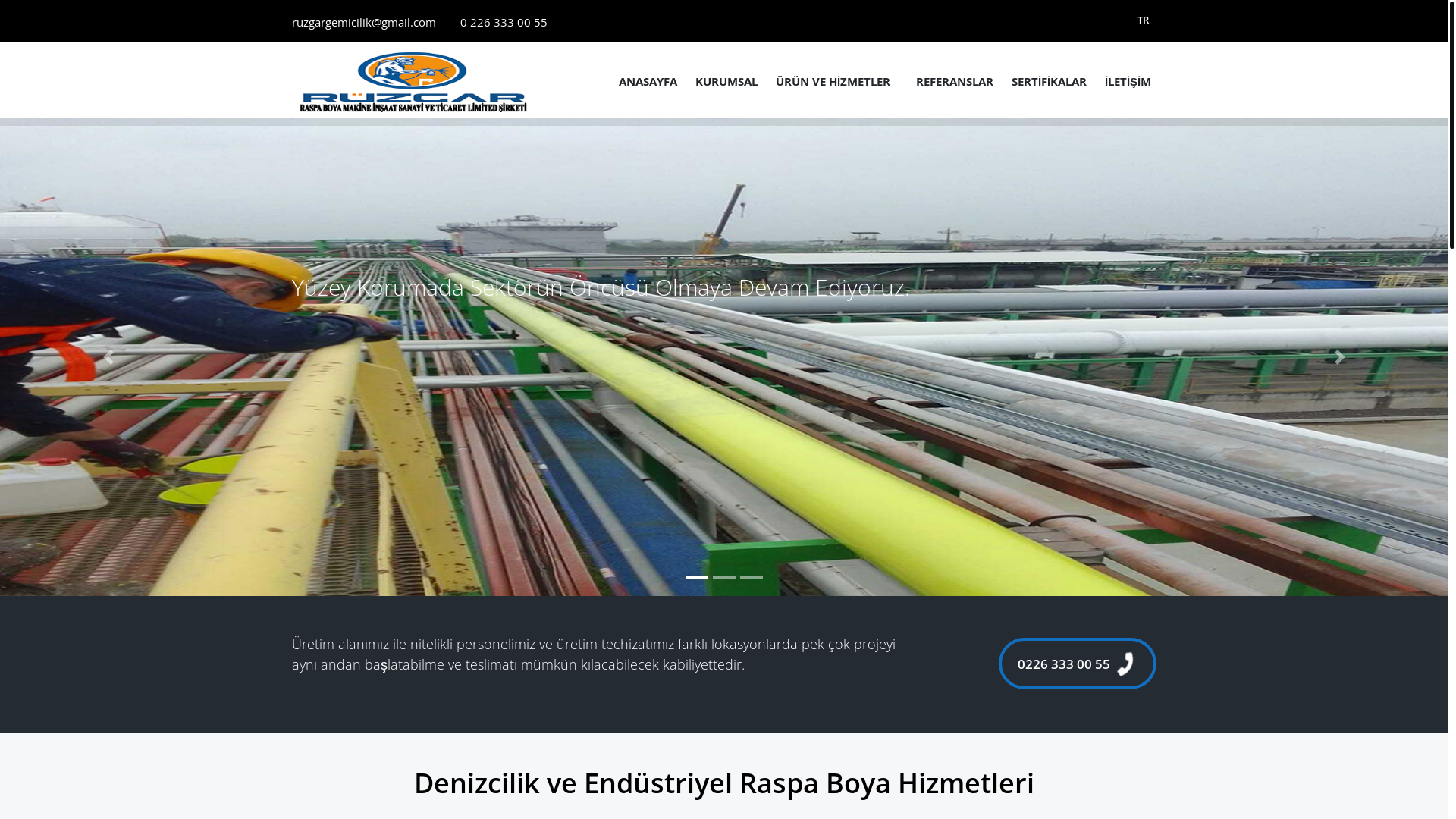 website screenshot of https://ruzgarraspaboya.com.tr/